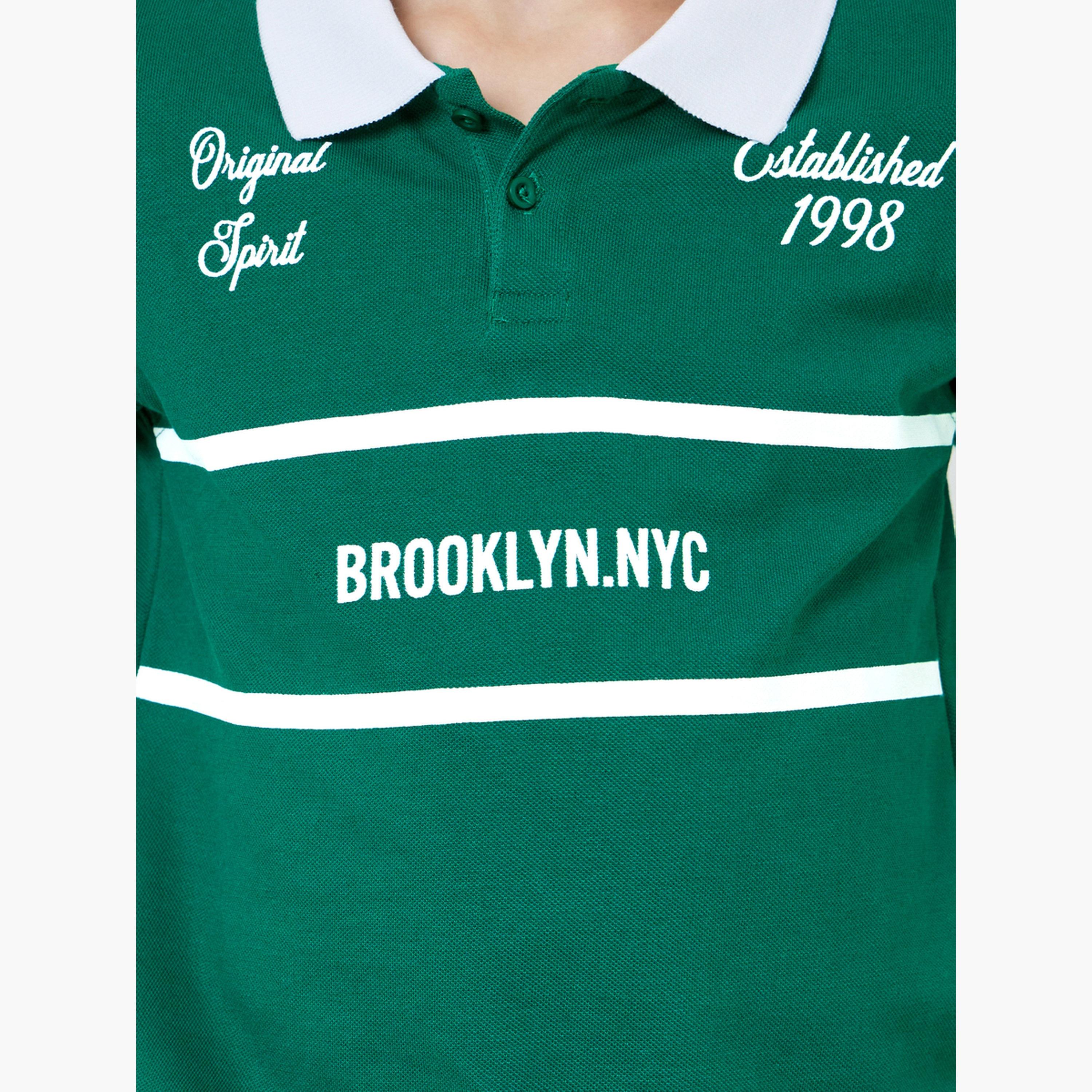 Styli Teen Boys Text Print Cotton Polo T-Shirt-boys-clothing-tshirtsandpolos-image-4