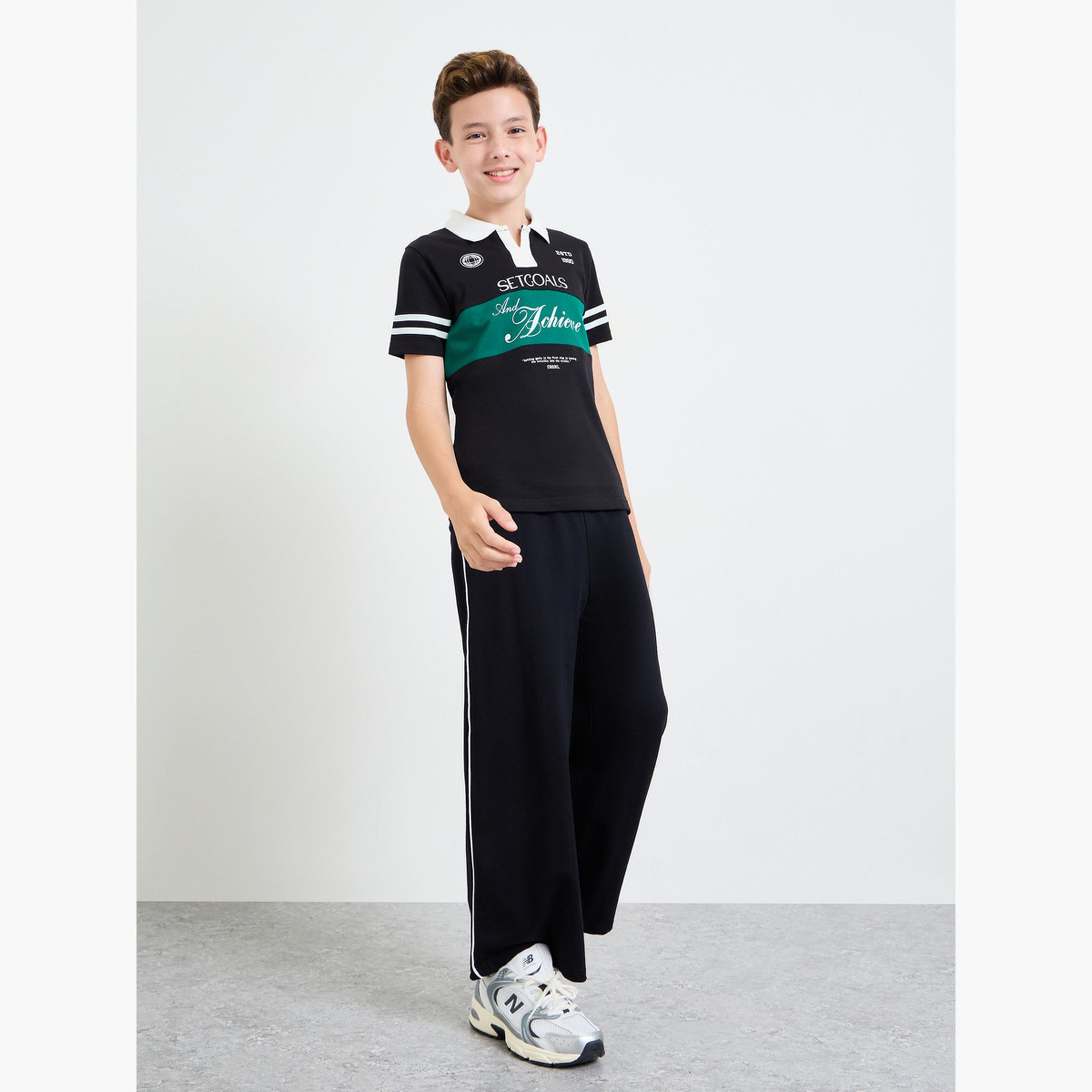 Styli Boys Printed Polo T-Shirt with Contrast Collar-boys-clothing-tshirtsandpolos-image-2