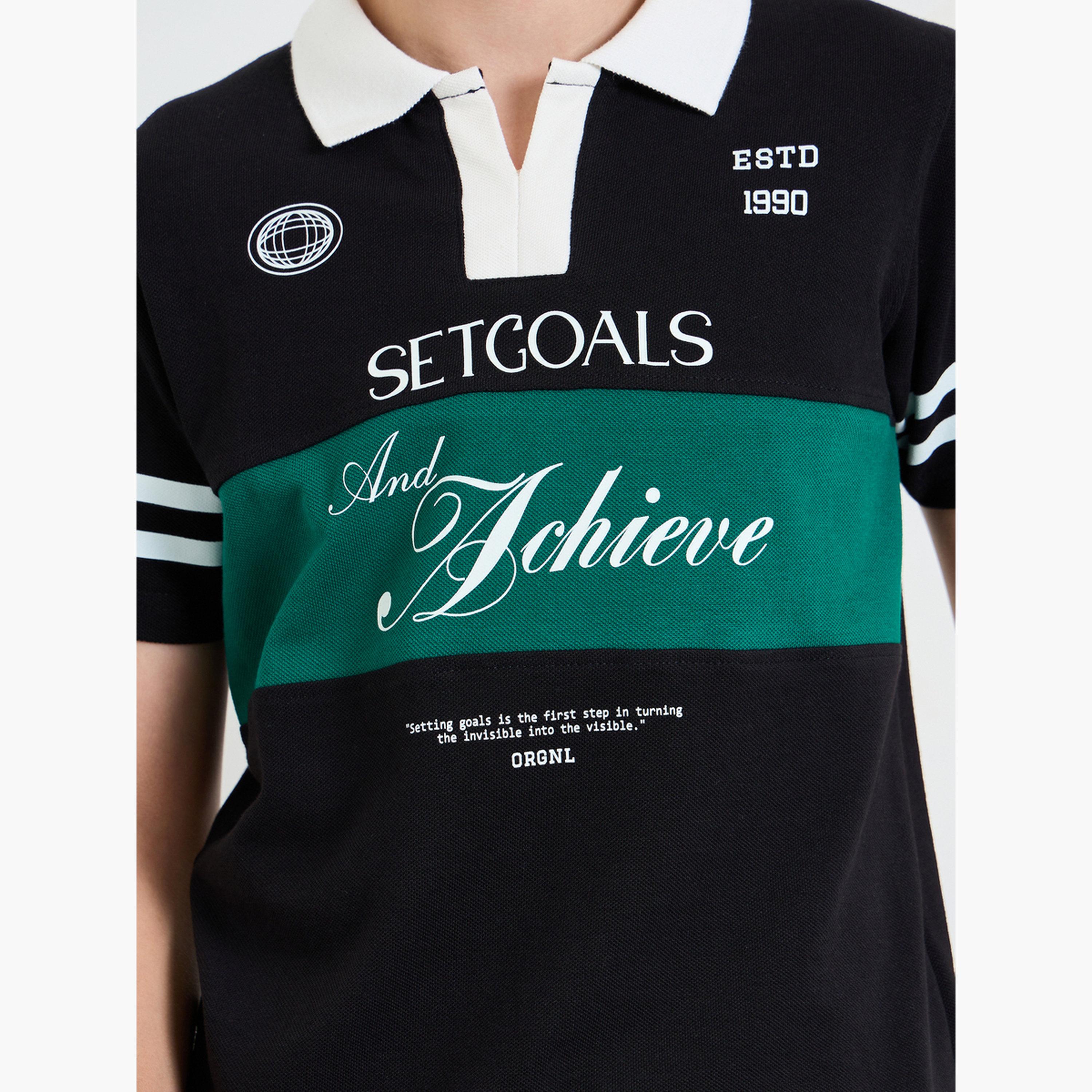 Styli Boys Printed Polo T-Shirt with Contrast Collar-boys-clothing-tshirtsandpolos-image-4