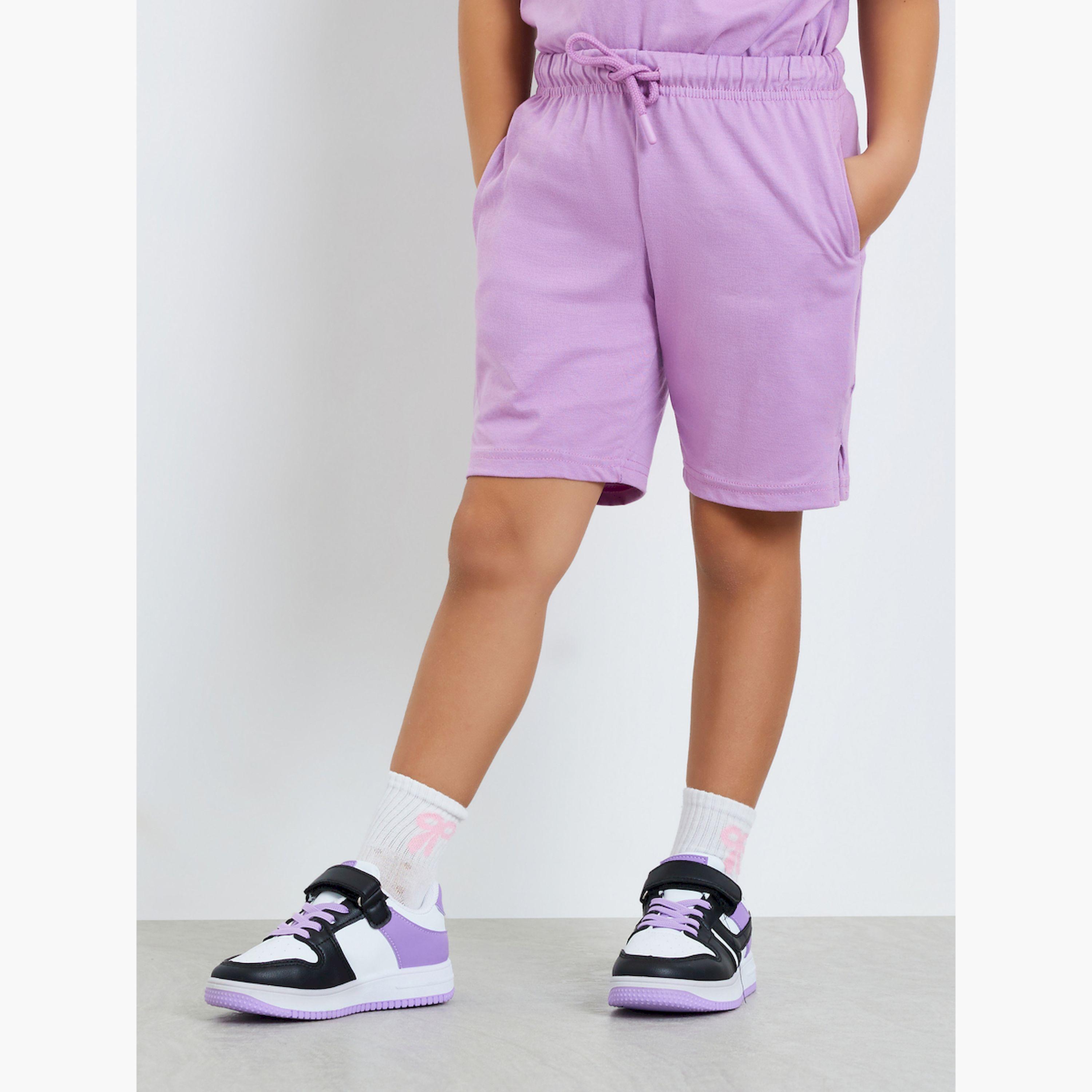 Styli Girls Cotton Round Neck T-Shirt and Shorts Set-girls-clothing-setsandcoords-image-5