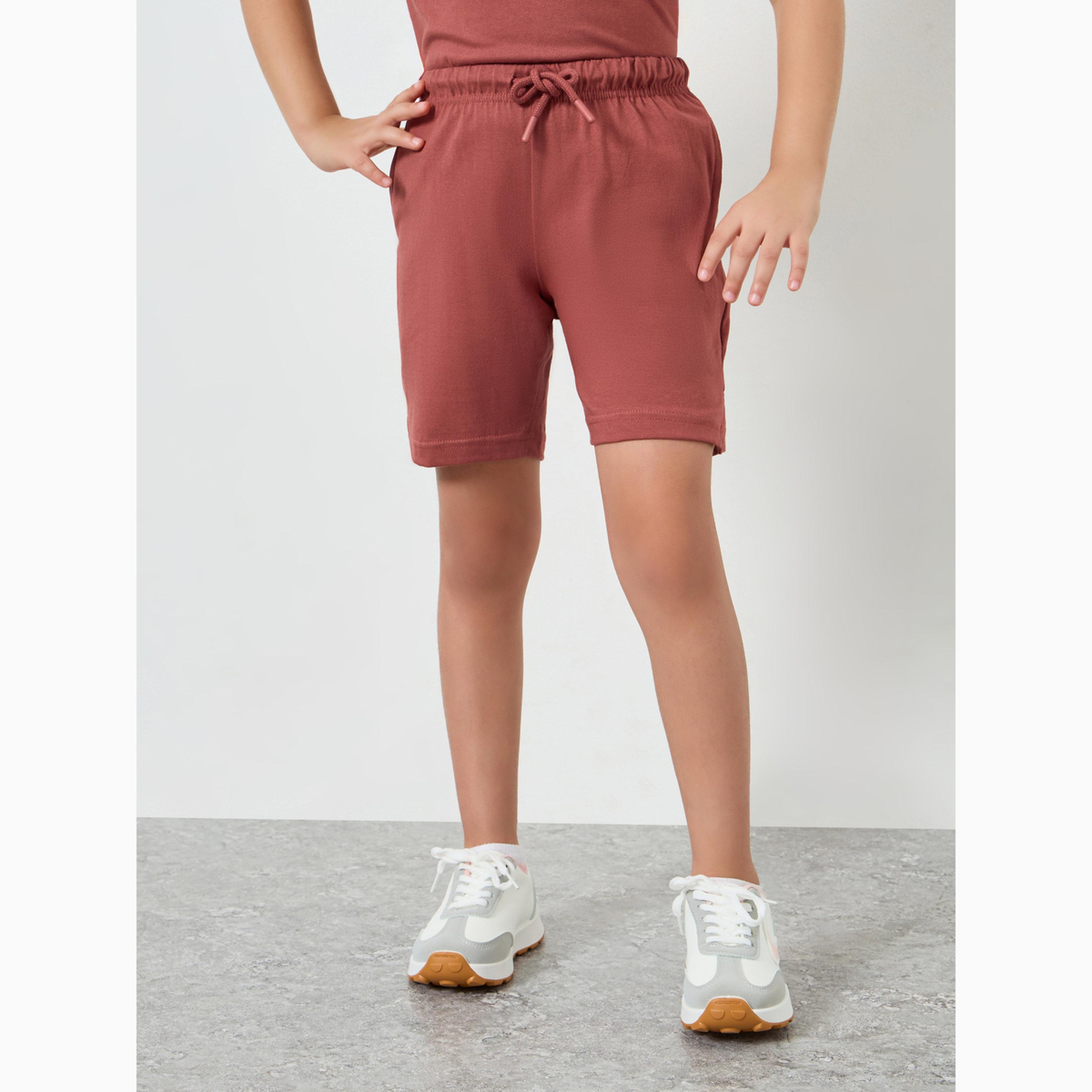 Styli Girls Cotton Round Neck T-Shirt and Shorts Set-girls-clothing-setsandcoords-image-4