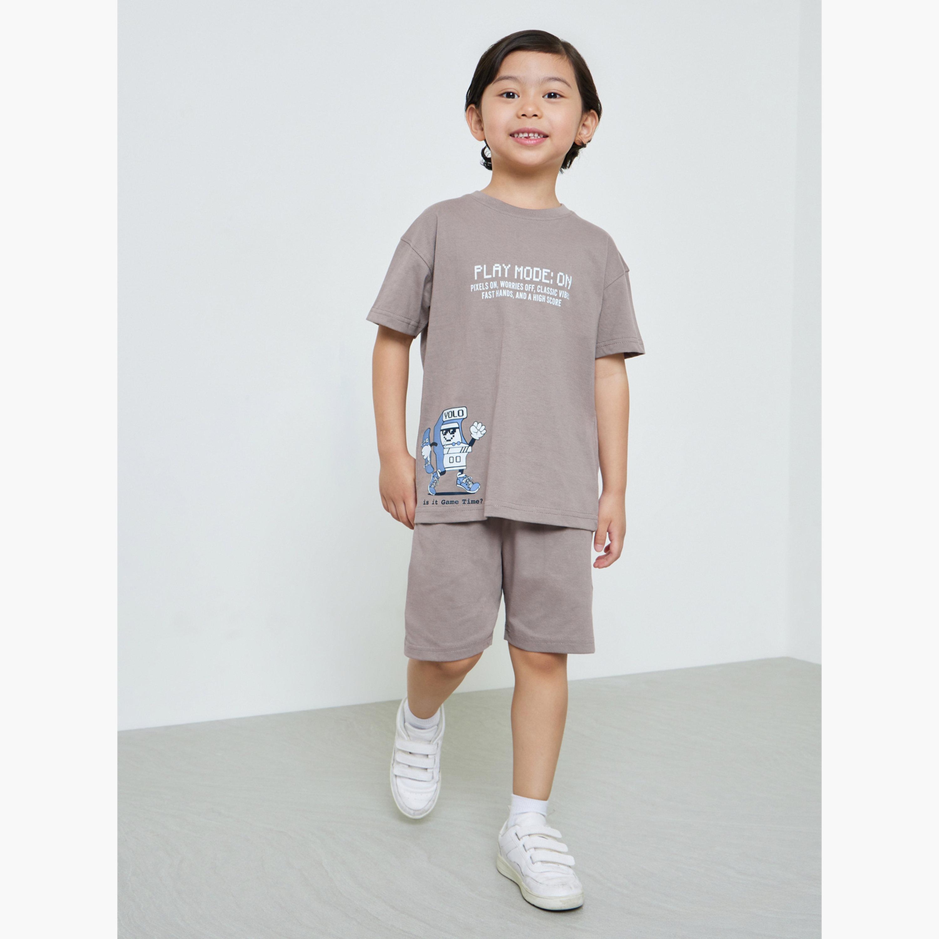 Styli Boys Cotton Graphic Print Oversized T-Shirt-boys-clothing-setsandcoords-image-2