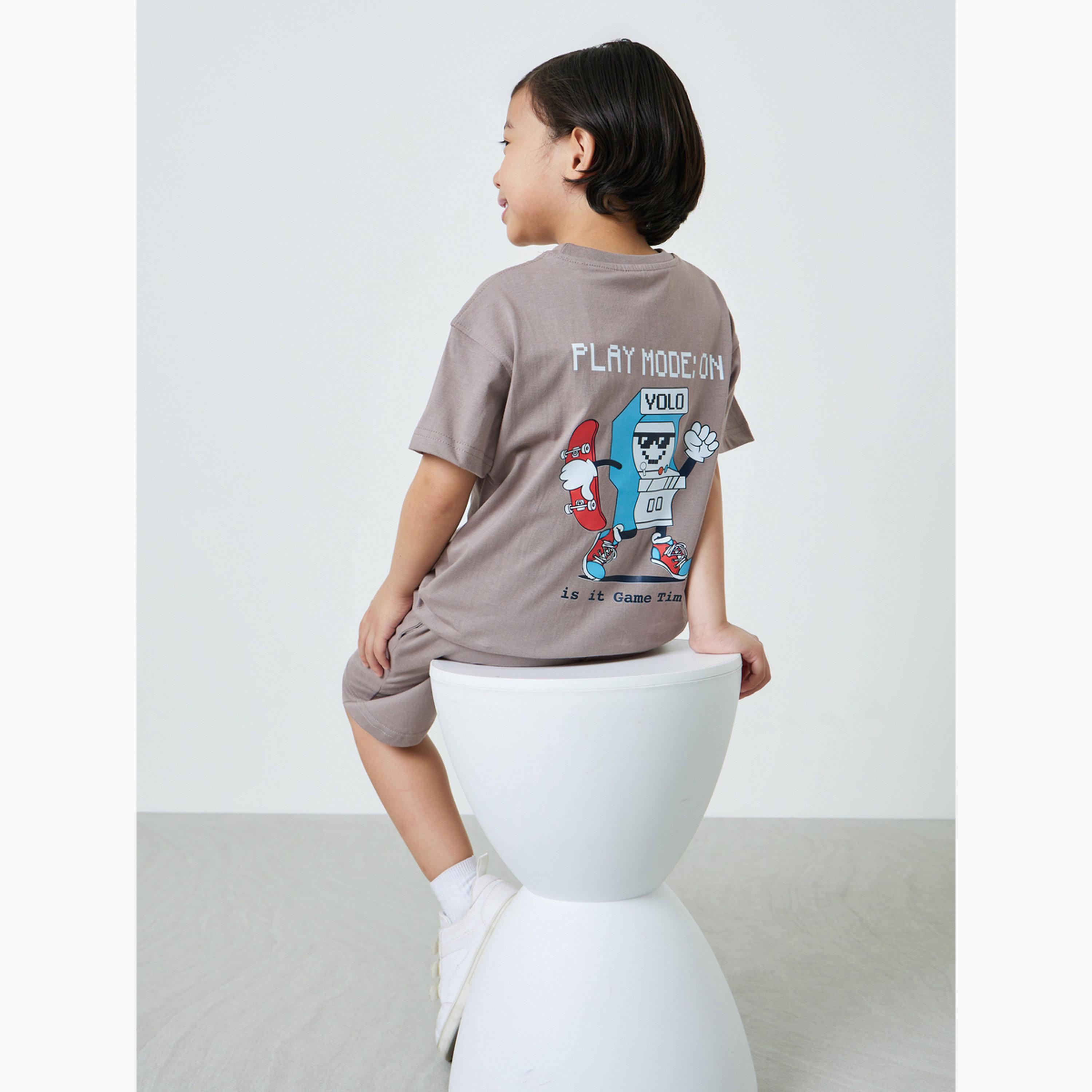 Styli Boys Cotton Graphic Print Oversized T-Shirt-boys-clothing-setsandcoords-image-3