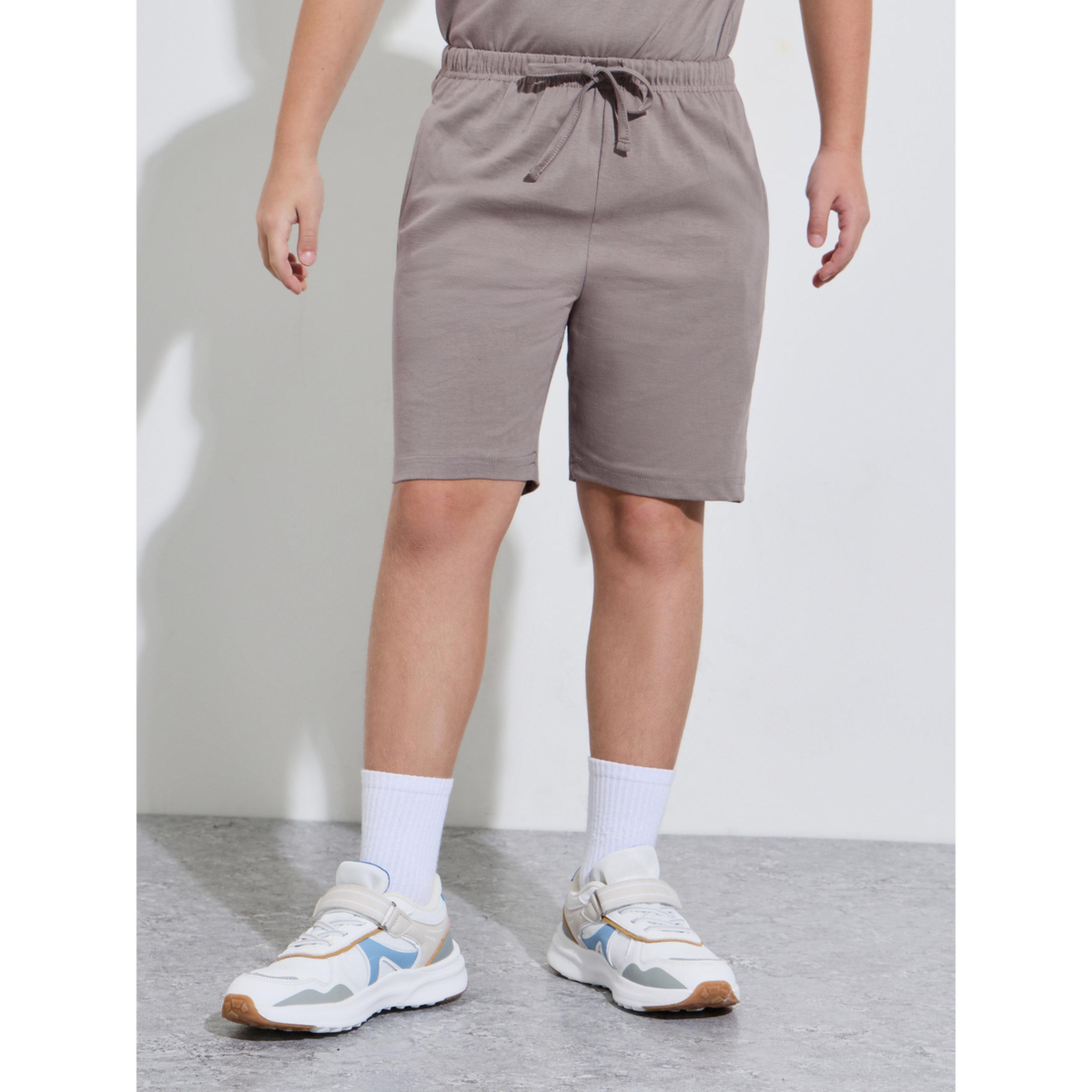 مجموعة من تيشيرت واسع بطبعة جرافيك مع شورت بأربطة للأولاد المراهقين-boys-clothing-setsandcoords-image-5