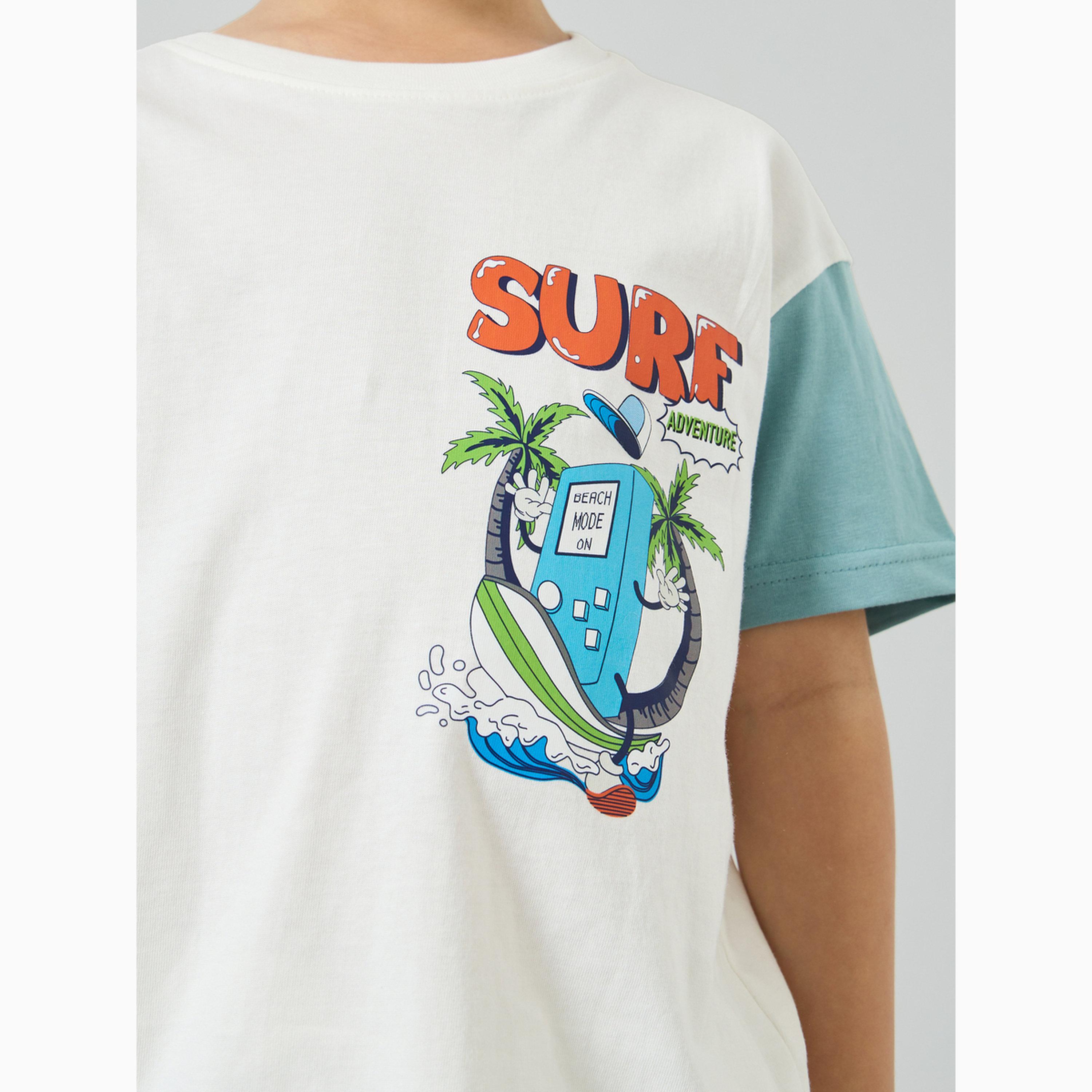 Styli Boys Oversized Drop Shoulder T-Shirt and Shorts Set-boys-clothing-setsandcoords-image-6