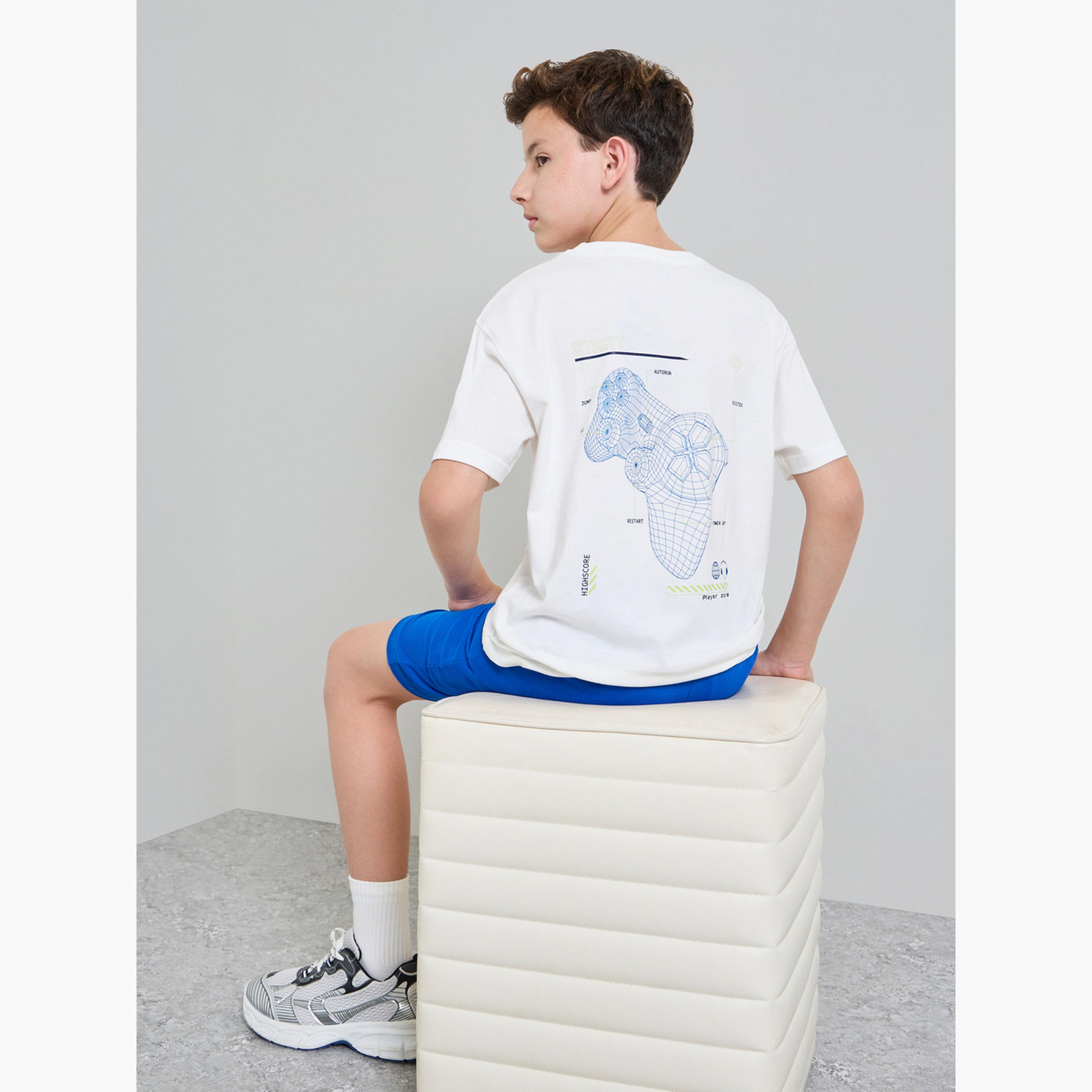 مجموعة من شورت وتيشيرت واسع بطبعات-boys-clothing-setsandcoords-image-3
