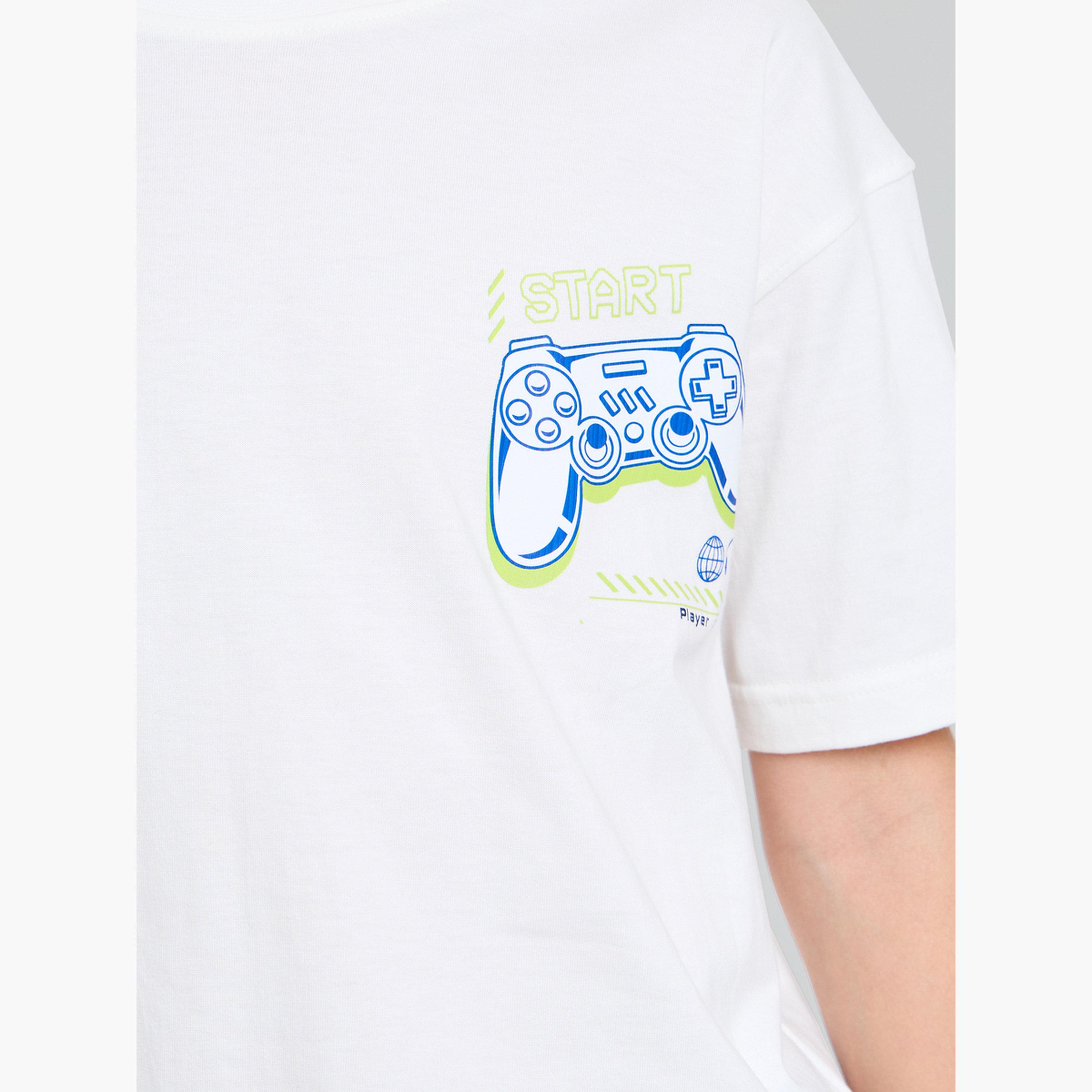مجموعة من شورت وتيشيرت واسع بطبعات-boys-clothing-setsandcoords-image-7