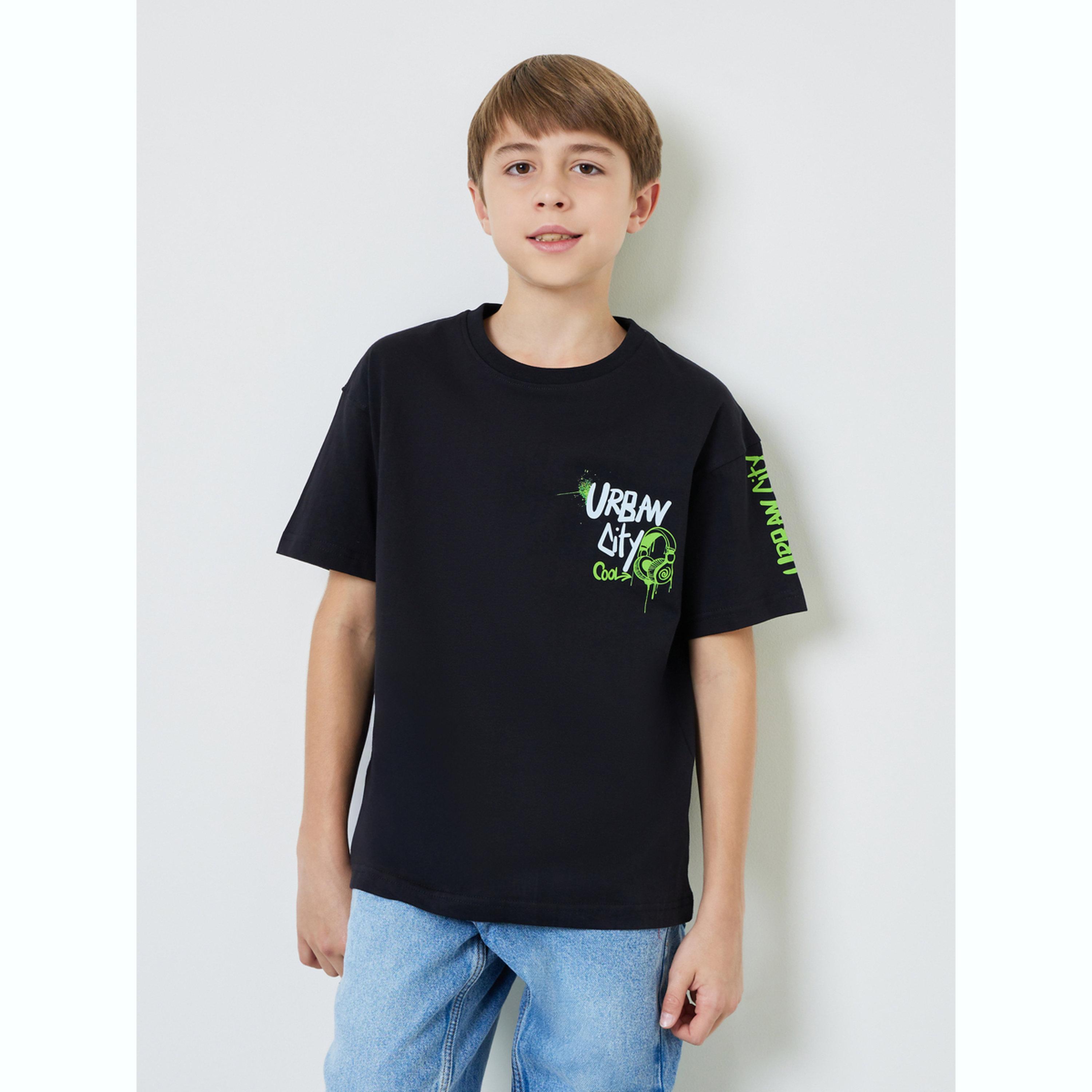 Styli Teen Boys Graphic Print Oversized T-Shirt-boys-clothing-tshirtsandpolos-image-1
