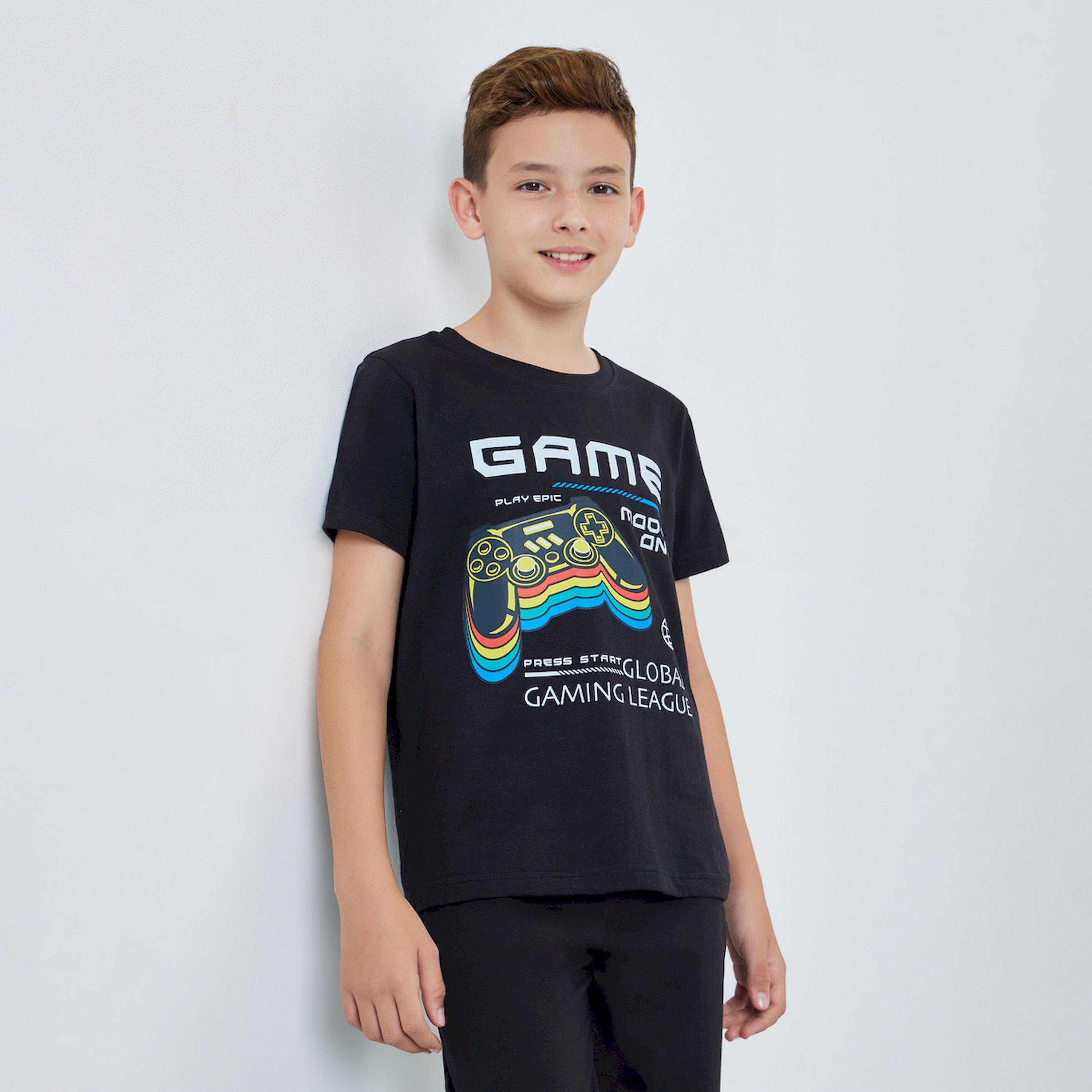 Styli Teen Boys Placement Graphic Regular Fit T-Shirt-boys-clothing-tshirtsandpolos-image-1