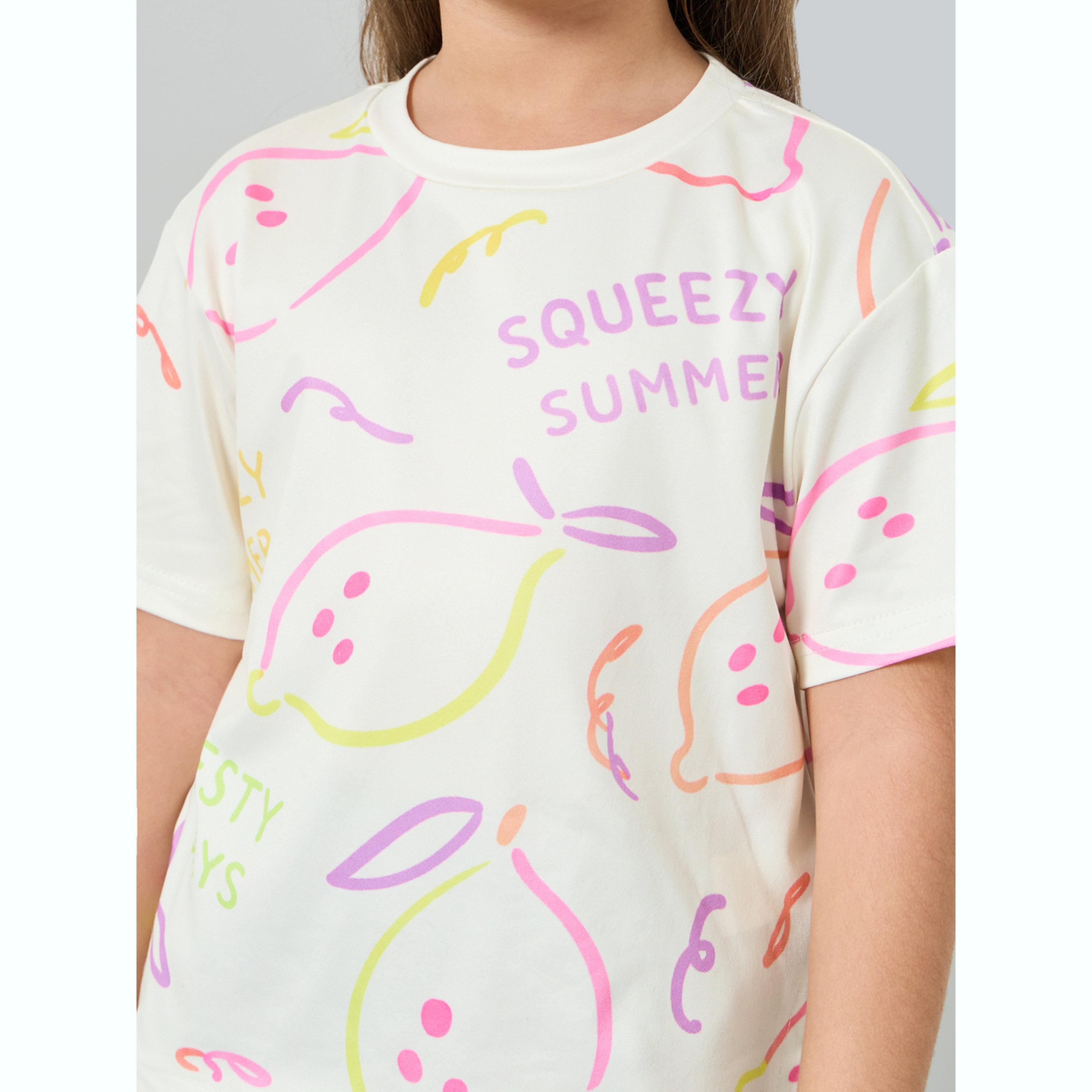 Styli Girls Printed Drop Shoulder Sleeve T-Shirt-girls-clothing-tshirts-image-5