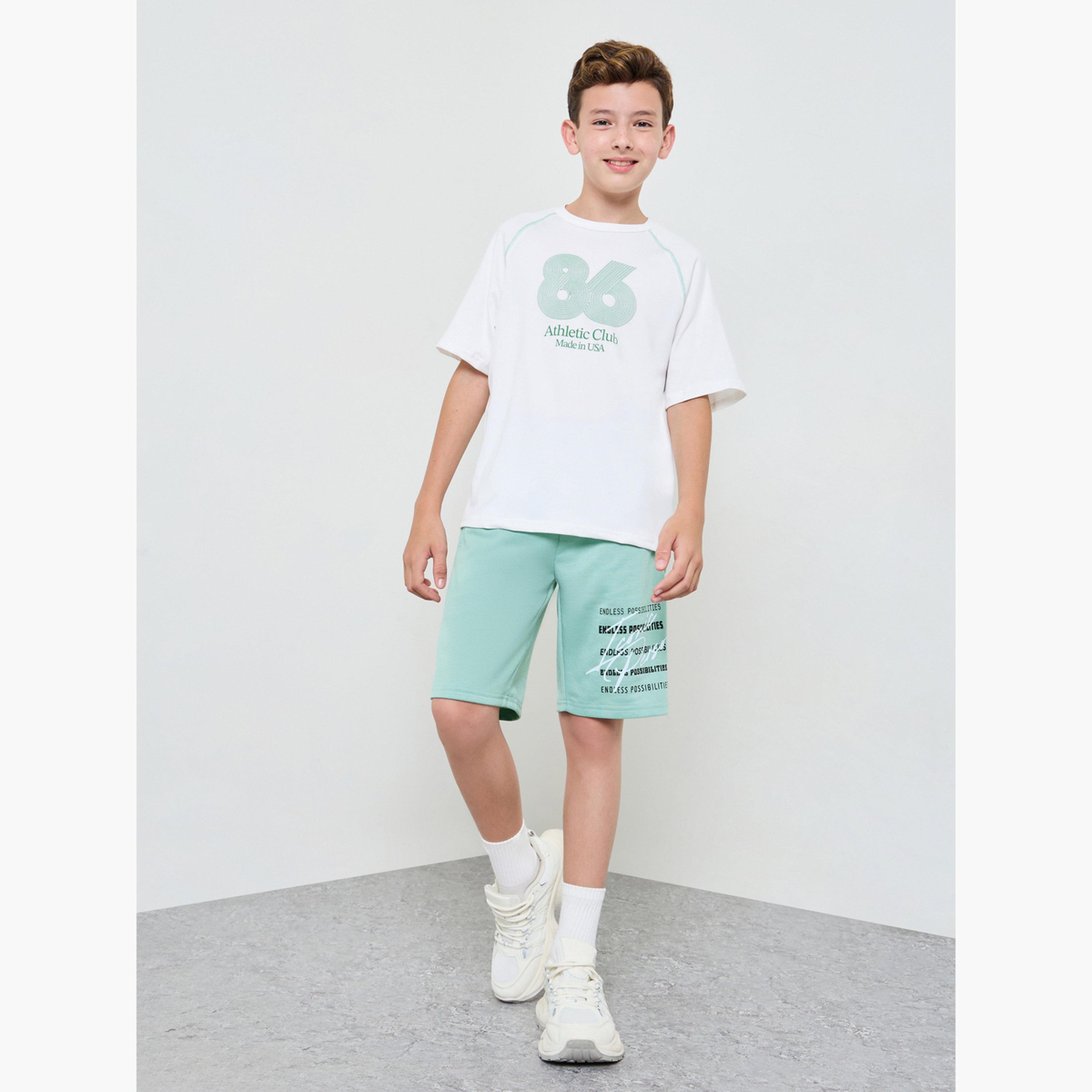 Styli Teen Boys Placement Print Shorts-boys-clothing-bottoms-shorts-image-2
