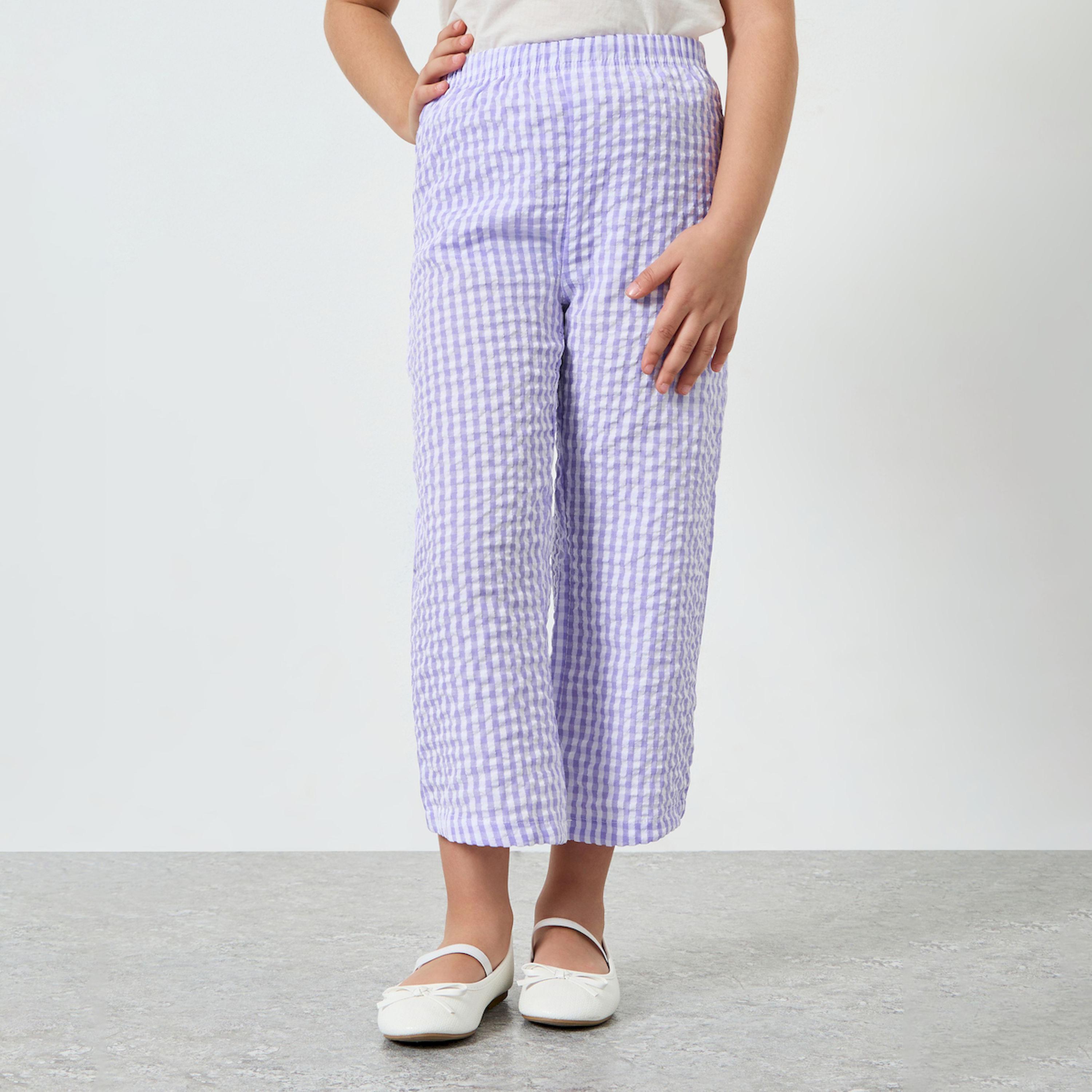 بنطال تنورة كاروهات غينغهام-girls-clothing-bottoms-joggersandtrackpants-image-1