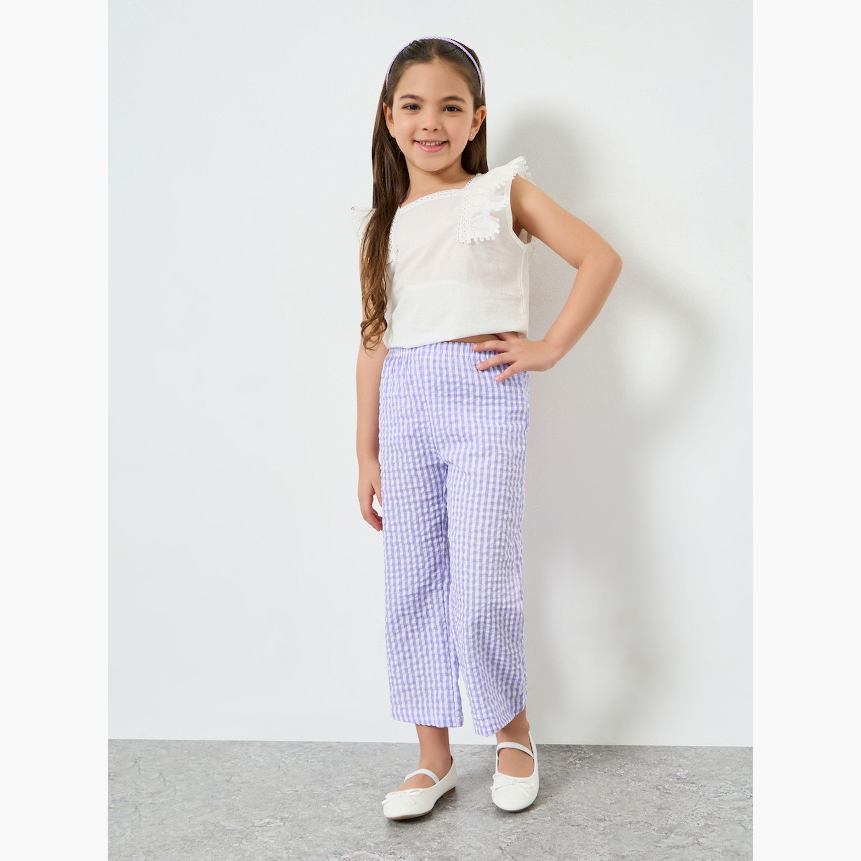 بنطال تنورة كاروهات غينغهام-girls-clothing-bottoms-joggersandtrackpants-image-2