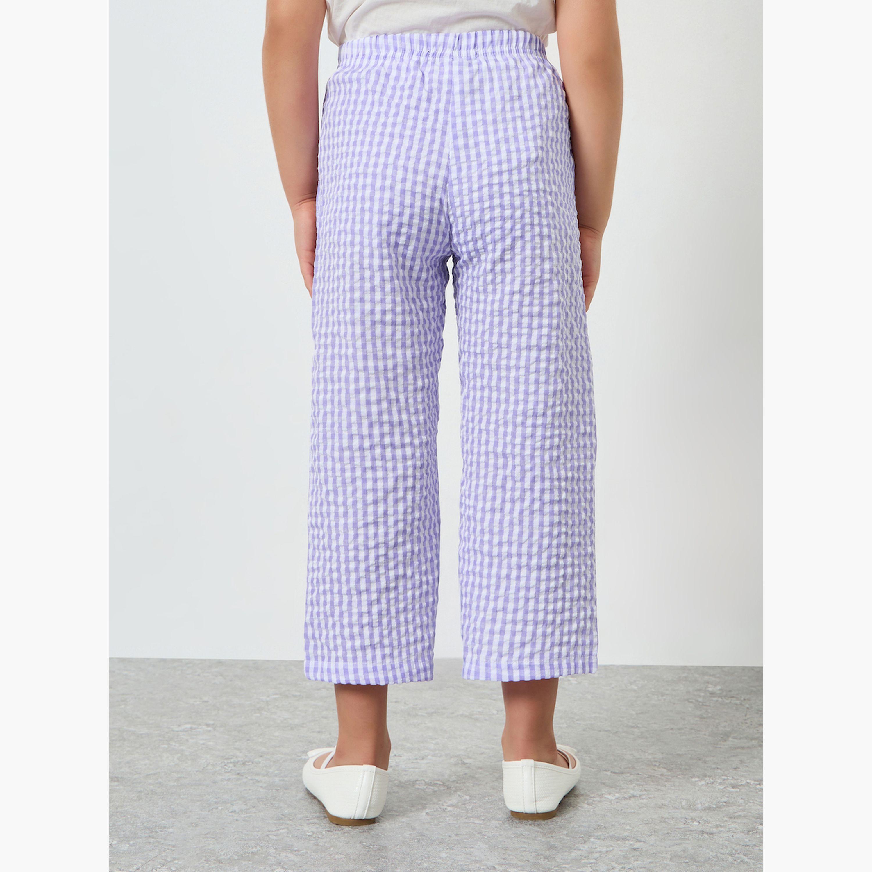 بنطال تنورة كاروهات غينغهام-girls-clothing-bottoms-joggersandtrackpants-image-4