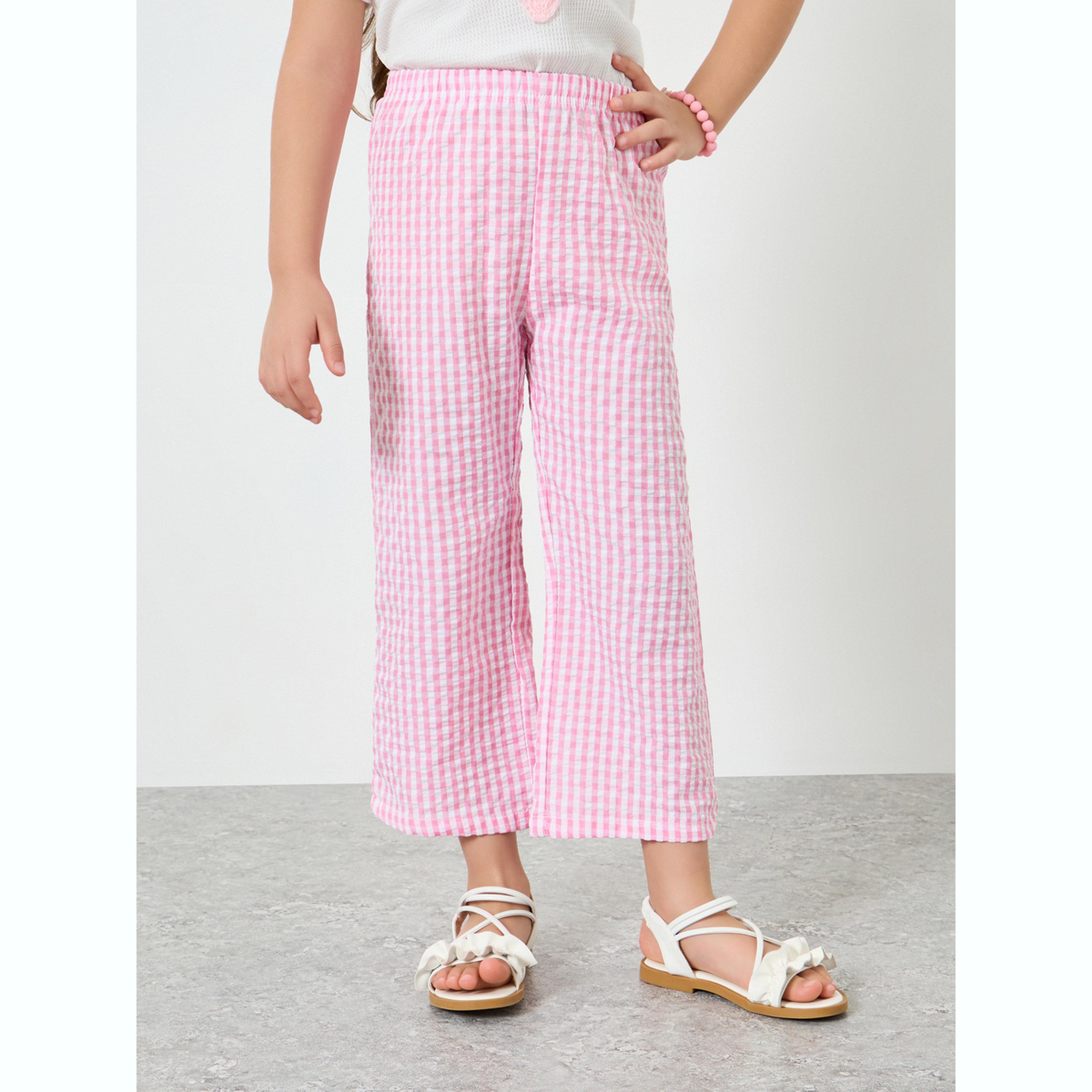 بنطال كولوت بطبعات مربعات-girls-clothing-bottoms-trousers-image-1