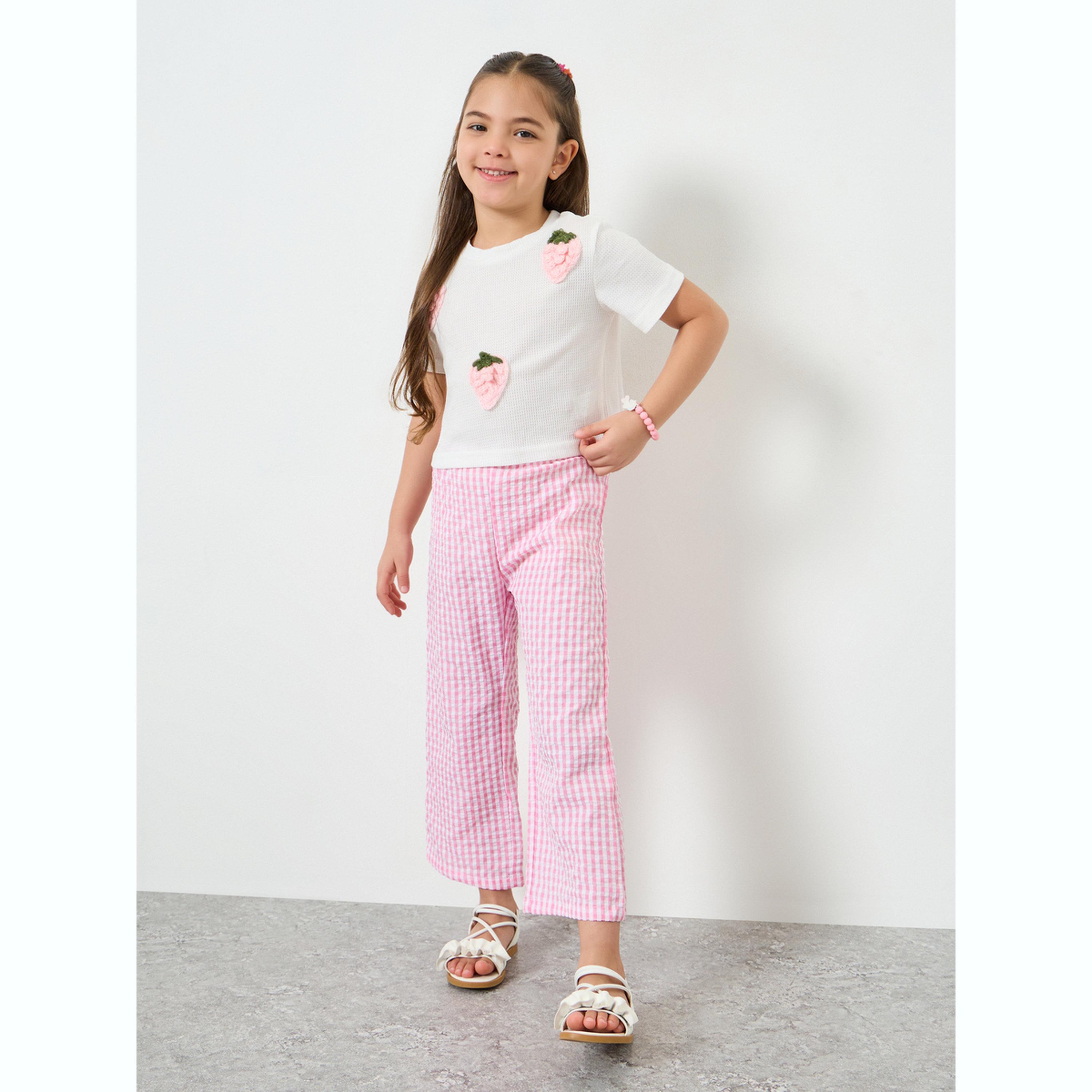 بنطال كولوت بطبعات مربعات-girls-clothing-bottoms-trousers-image-2