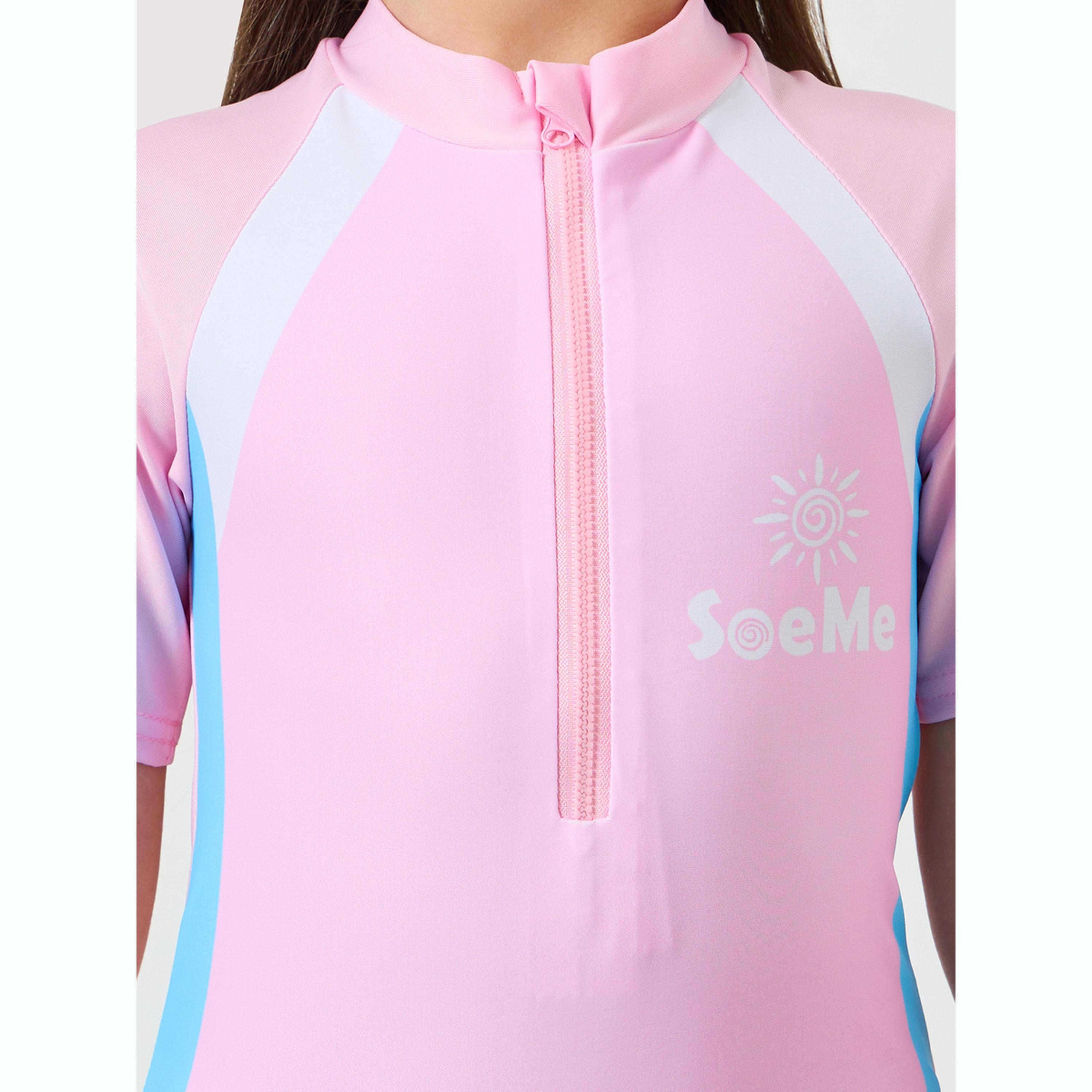 ملابس سباحة بأكمام قصيرة بناتي-girls-clothing-swimwear-image-4
