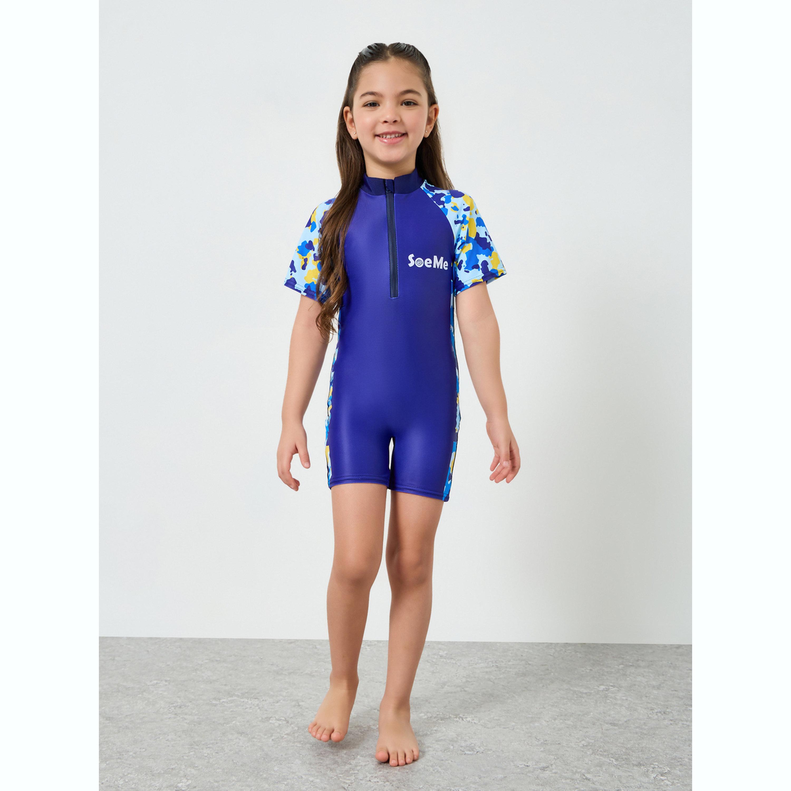 ملابس سباحة بطبعات مموهة بناتي-girls-clothing-swimwear-image-2