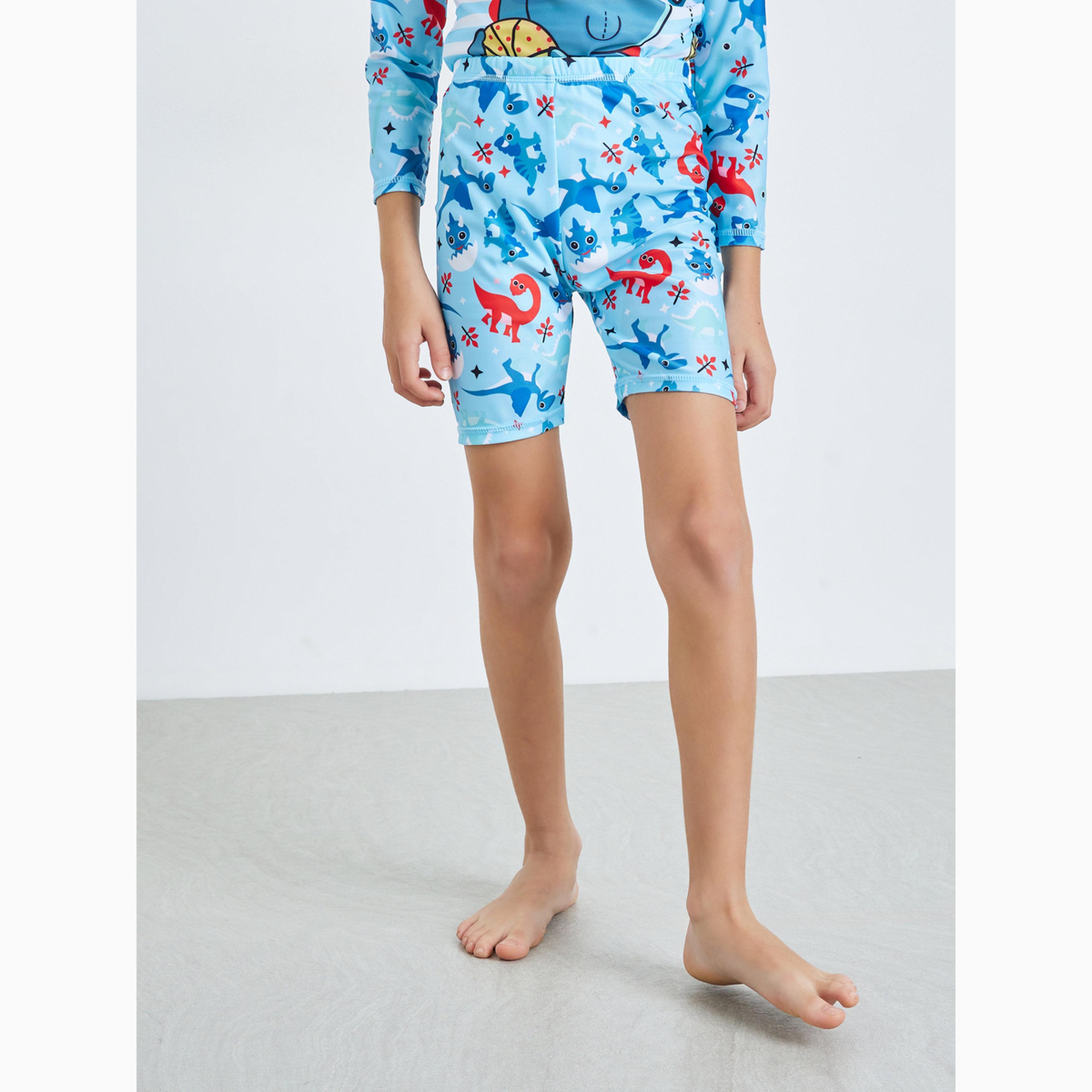 مجموعة ملابس سباحة بطبعات ديناصور للأطفال-boys-clothing-swimwear-image-4