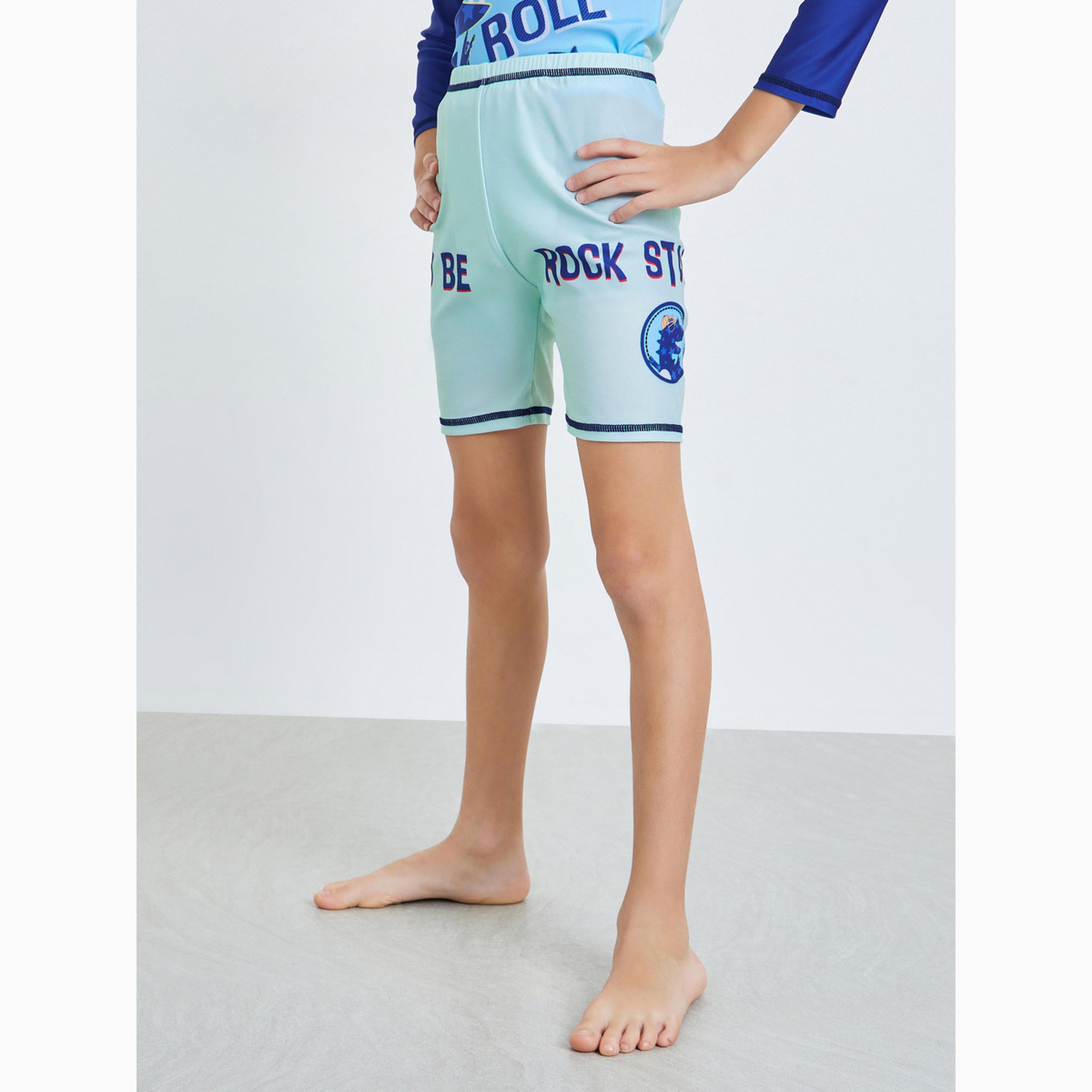 مجموعة ملابس سباحة بطبعات ديناصور للأطفال-boys-clothing-swimwear-image-4