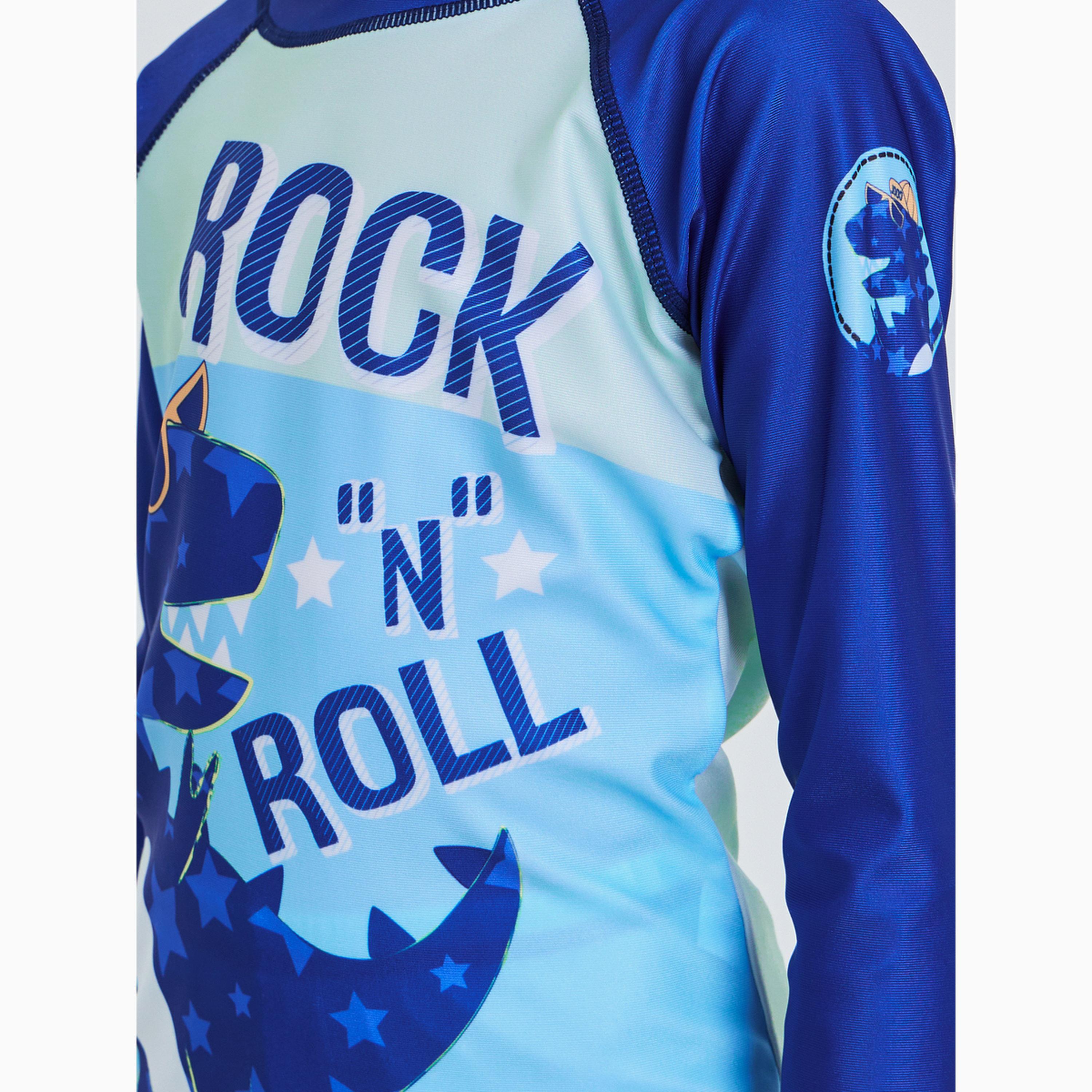 مجموعة ملابس سباحة بطبعات ديناصور للأطفال-boys-clothing-swimwear-image-5