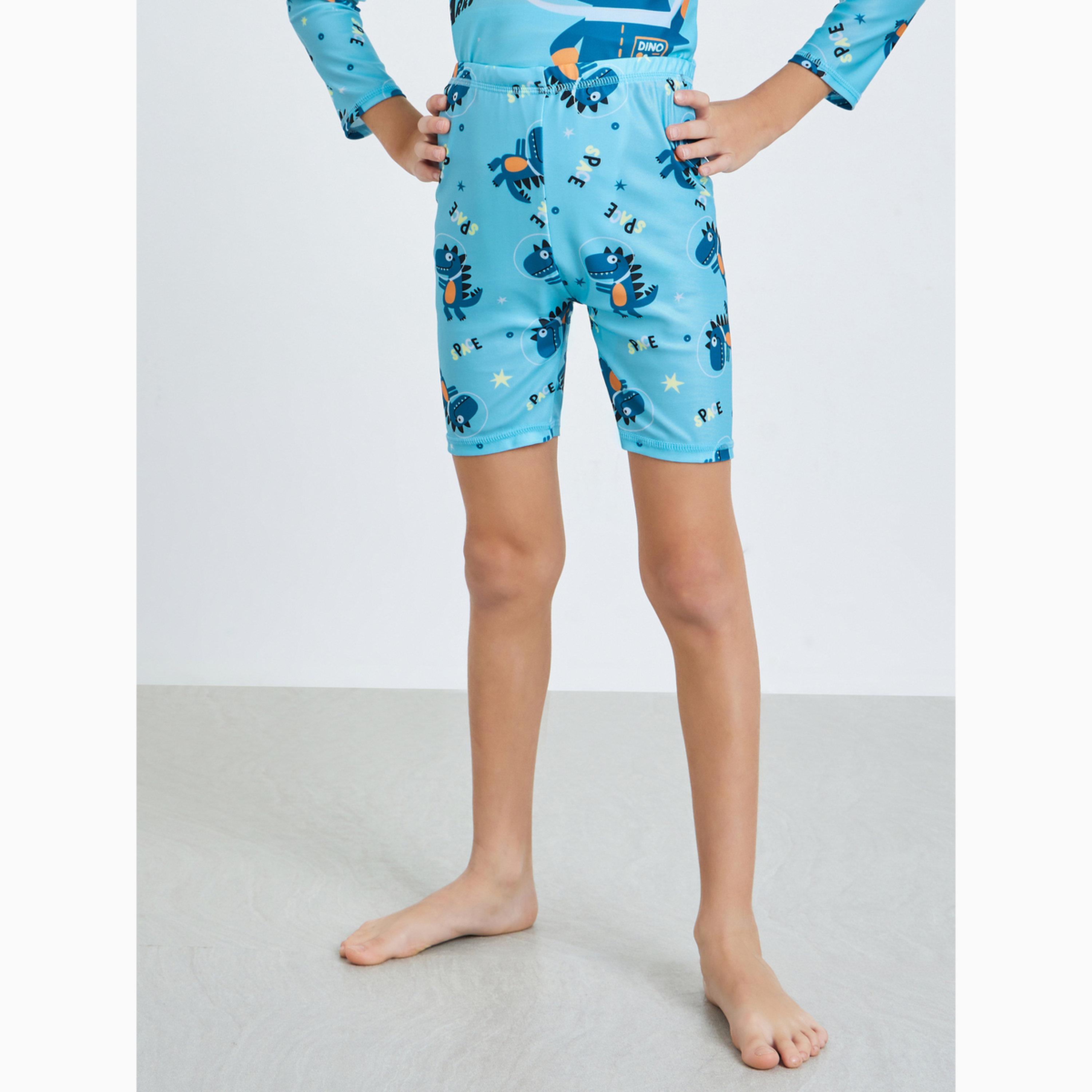 مجموعة ملابس سباحة بطبعات ديناصور للأطفال-boys-clothing-swimwear-image-4