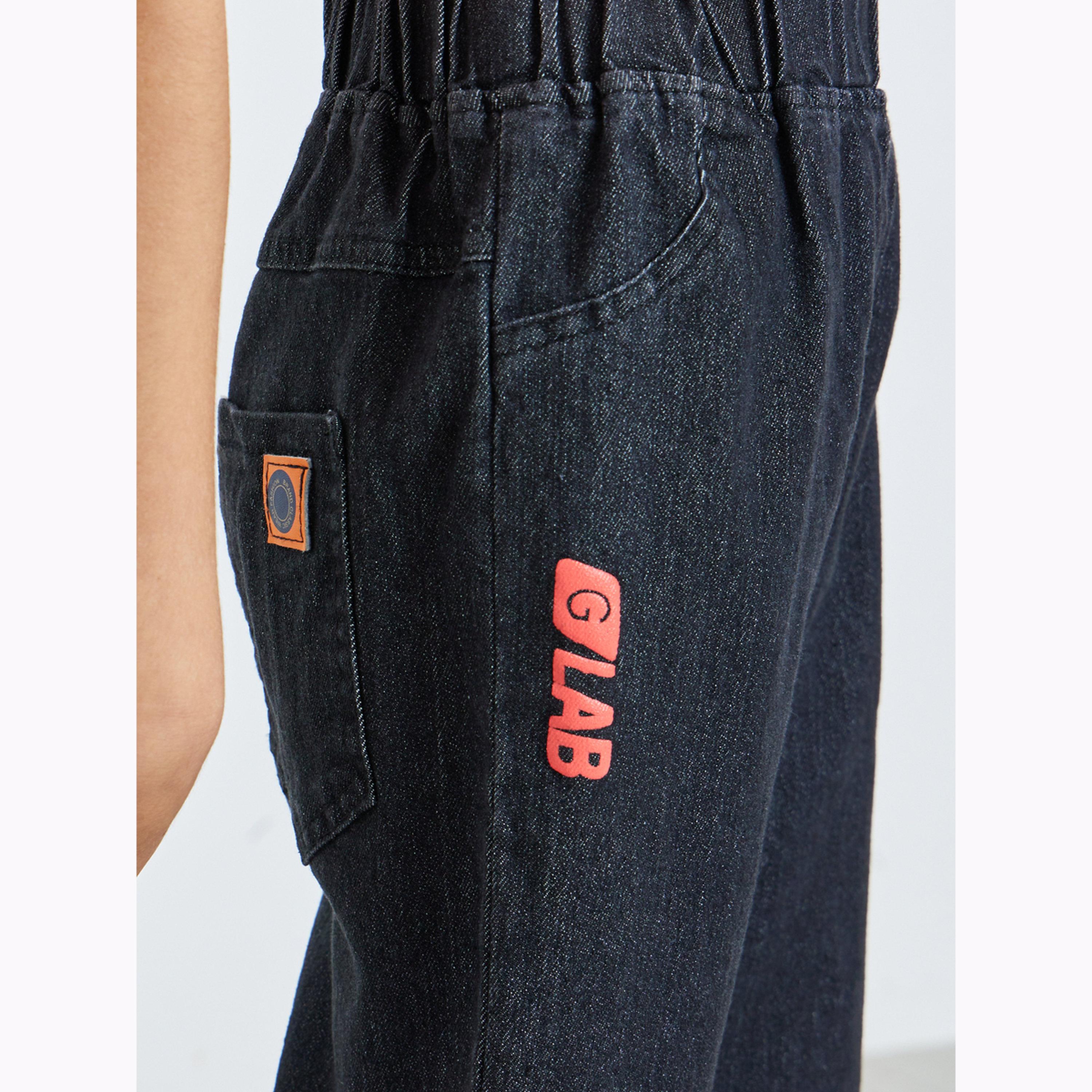 Styli Kids Black Cotton Denim Jogger Jeans-boys-clothing-bottoms-jeans-image-3