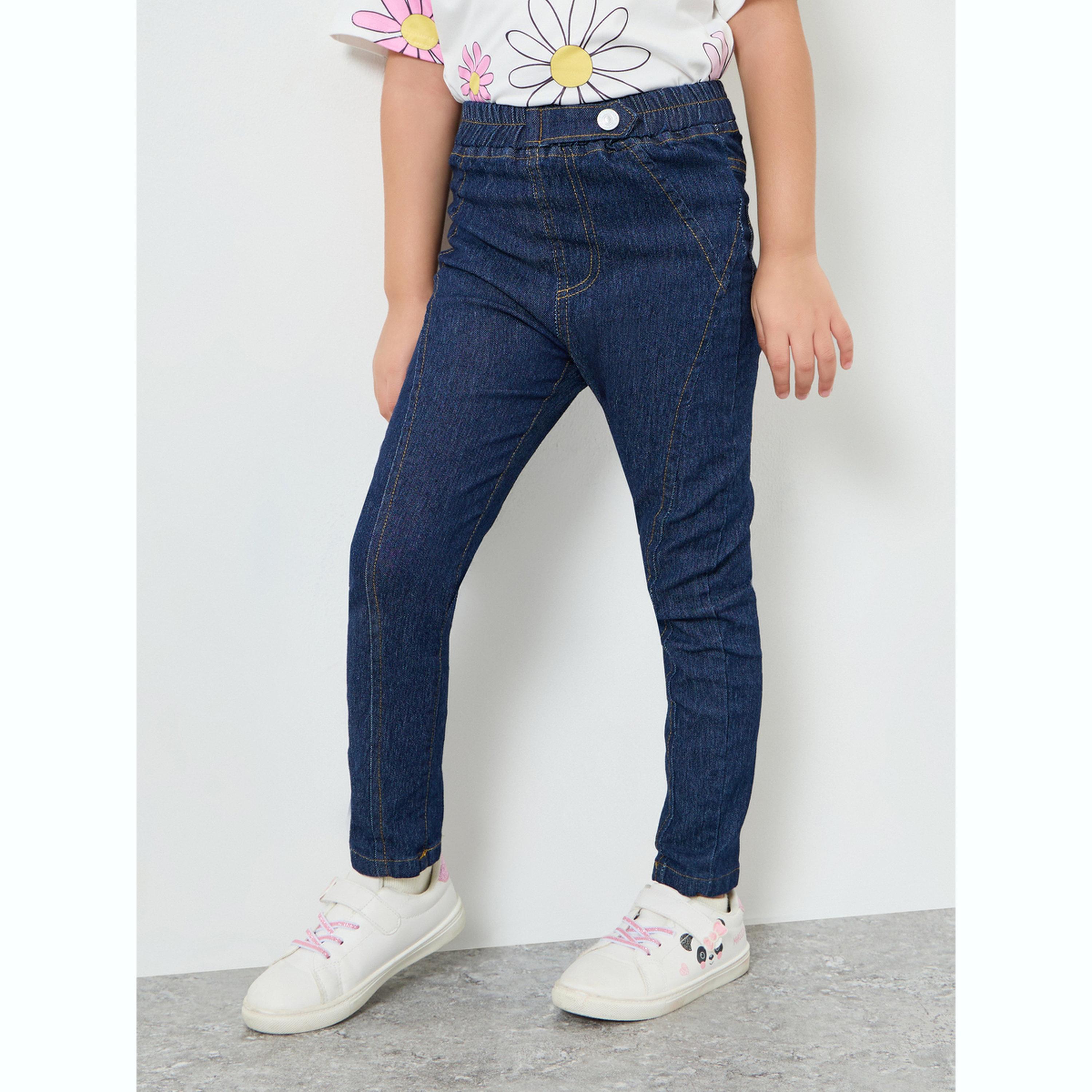 ليقنز جينز دنيم بقصة ضيقة بناتي-girls-clothing-bottoms-jeansandjeggings-image-1