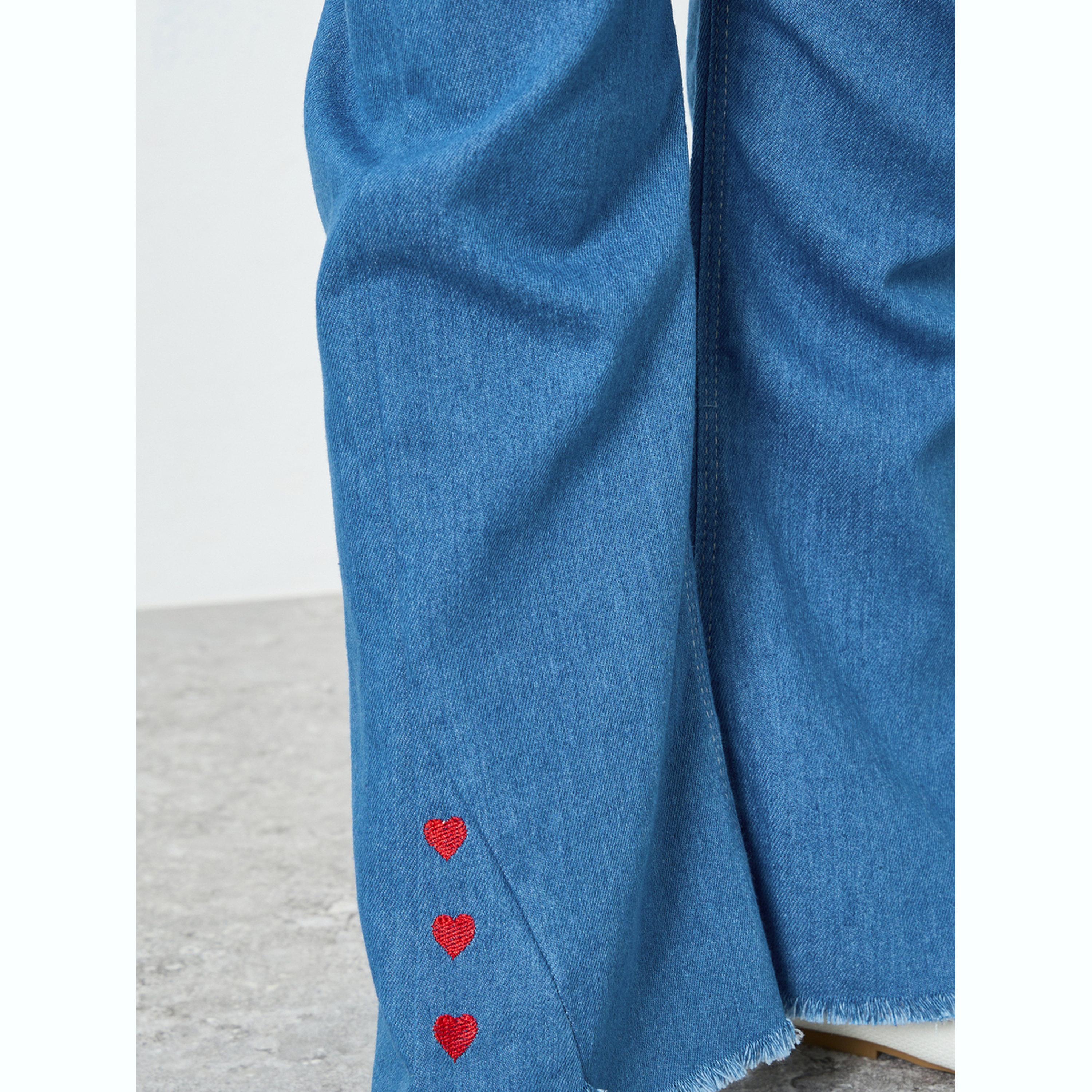 جينز واسع بناتي مطرز-girls-clothing-bottoms-jeansandjeggings-image-3