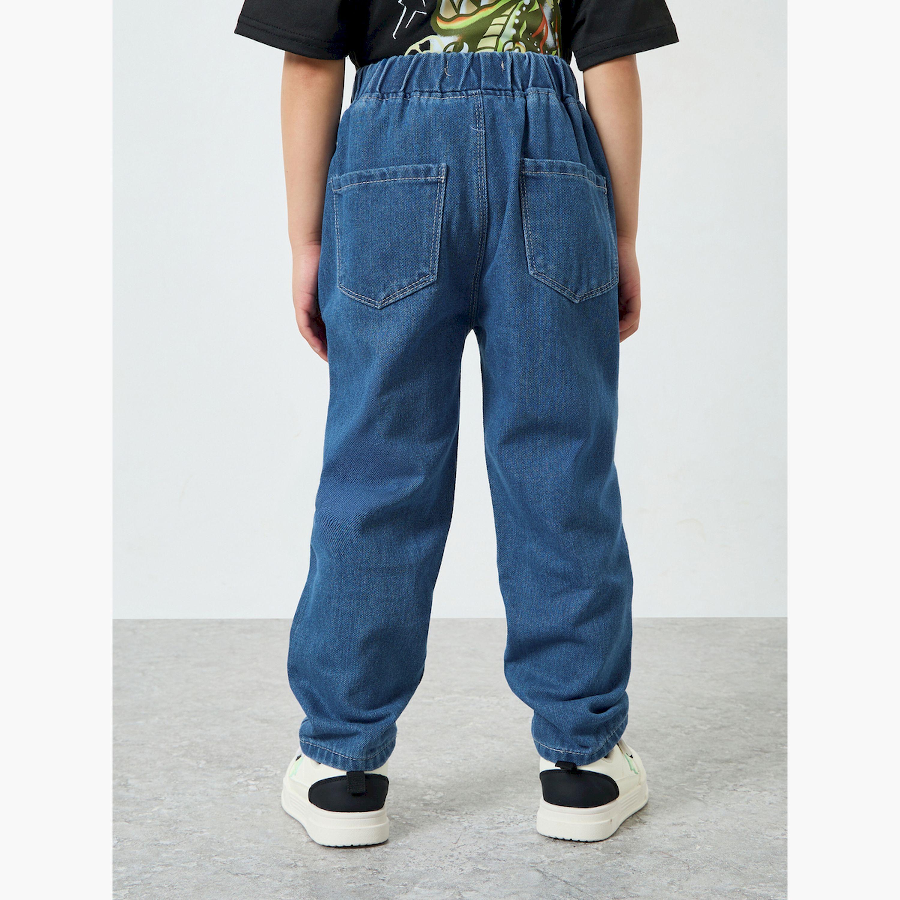 جينز بقصة بقصة مستقيمة وطبعات للأولاد-boys-clothing-bottoms-jeans-image-4