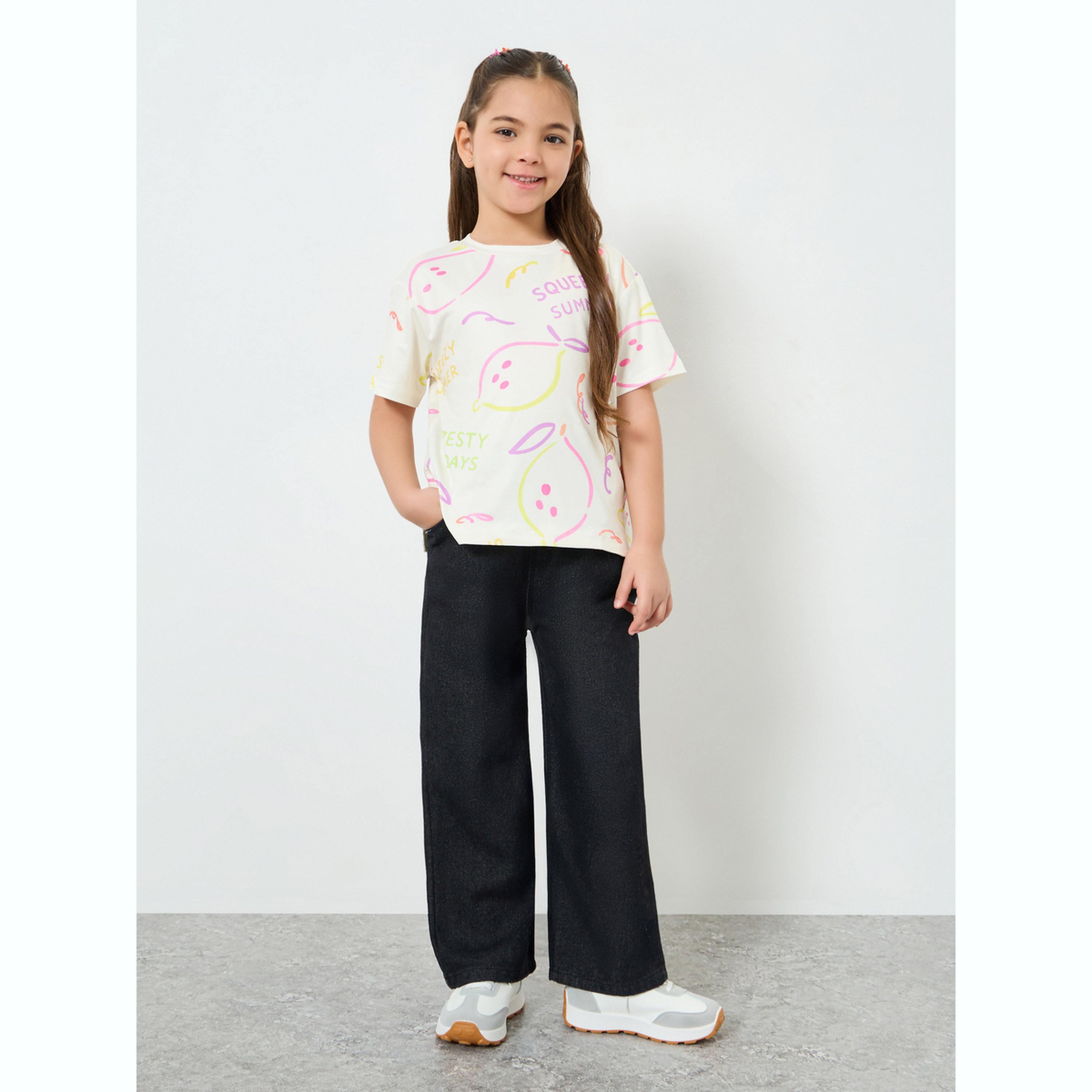 Styli Girls Black Wide Leg Jeans-girls-clothing-bottoms-jeansandjeggings-image-2