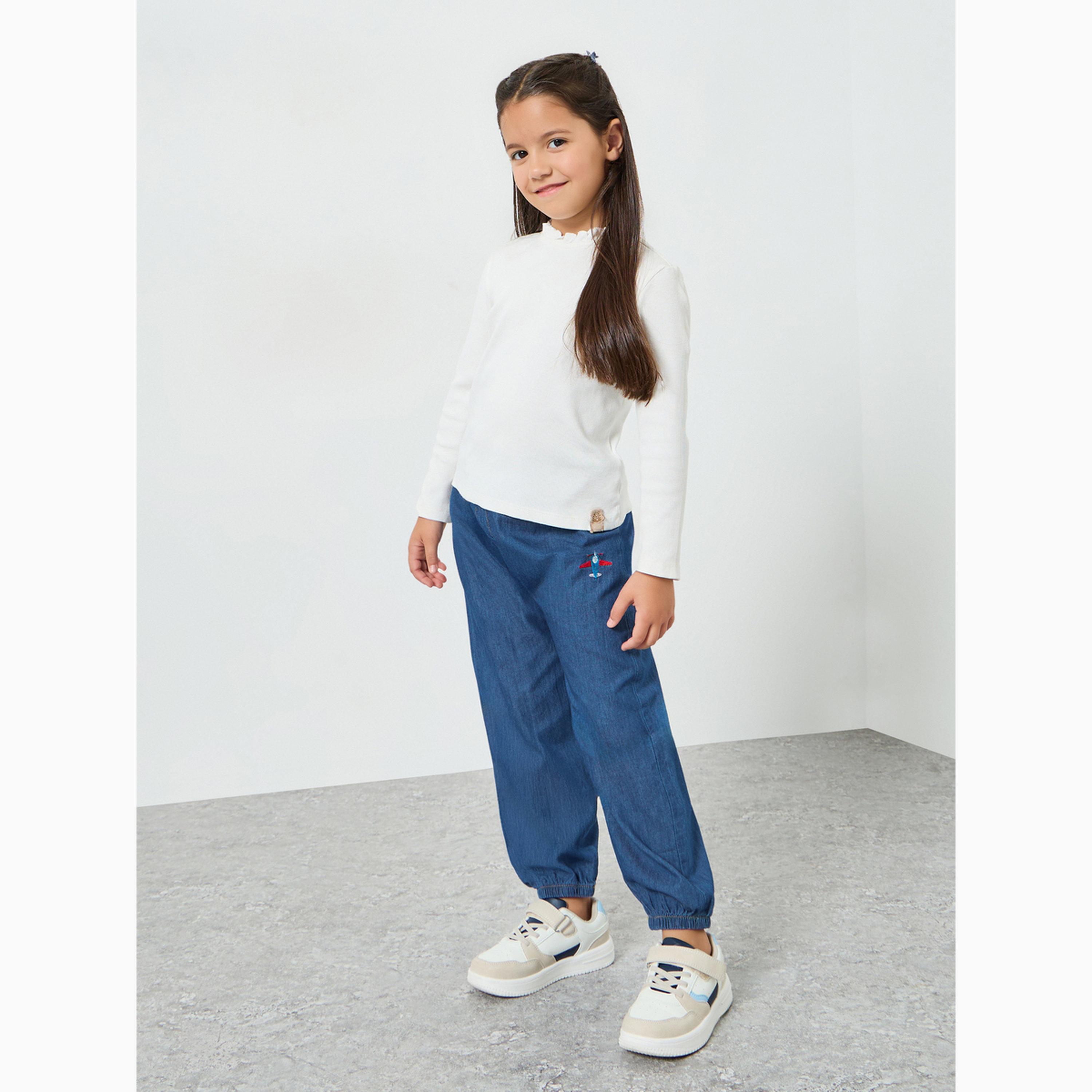 جينز جوغر بناتي مطرز-girls-clothing-bottoms-jeansandjeggings-image-2
