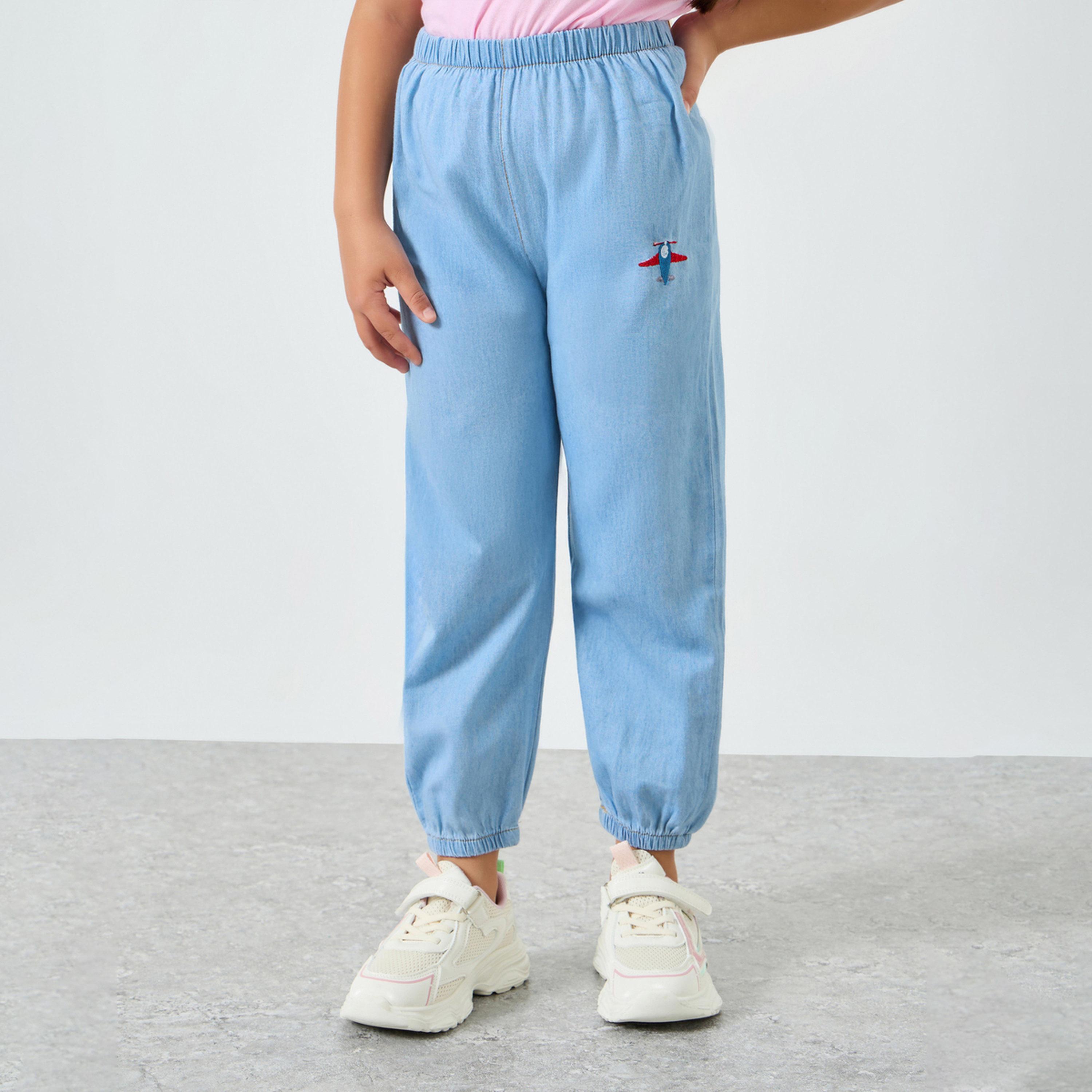 Styli Girls Light Blue Embroidered Jogger Jeans-girls-clothing-bottoms-jeansandjeggings-image-1