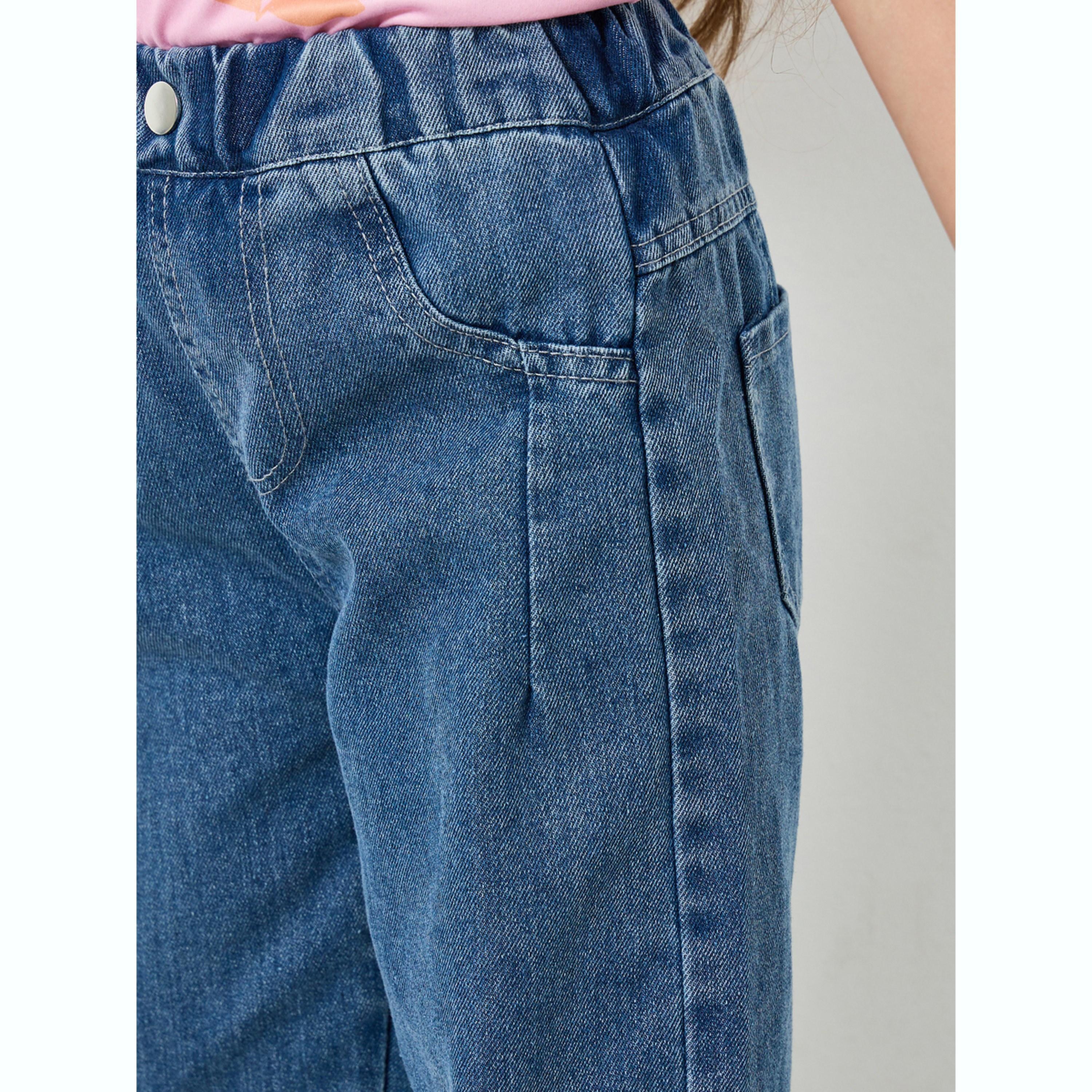 Styli Girls Blue Washed Jeans-girls-clothing-bottoms-jeansandjeggings-image-3