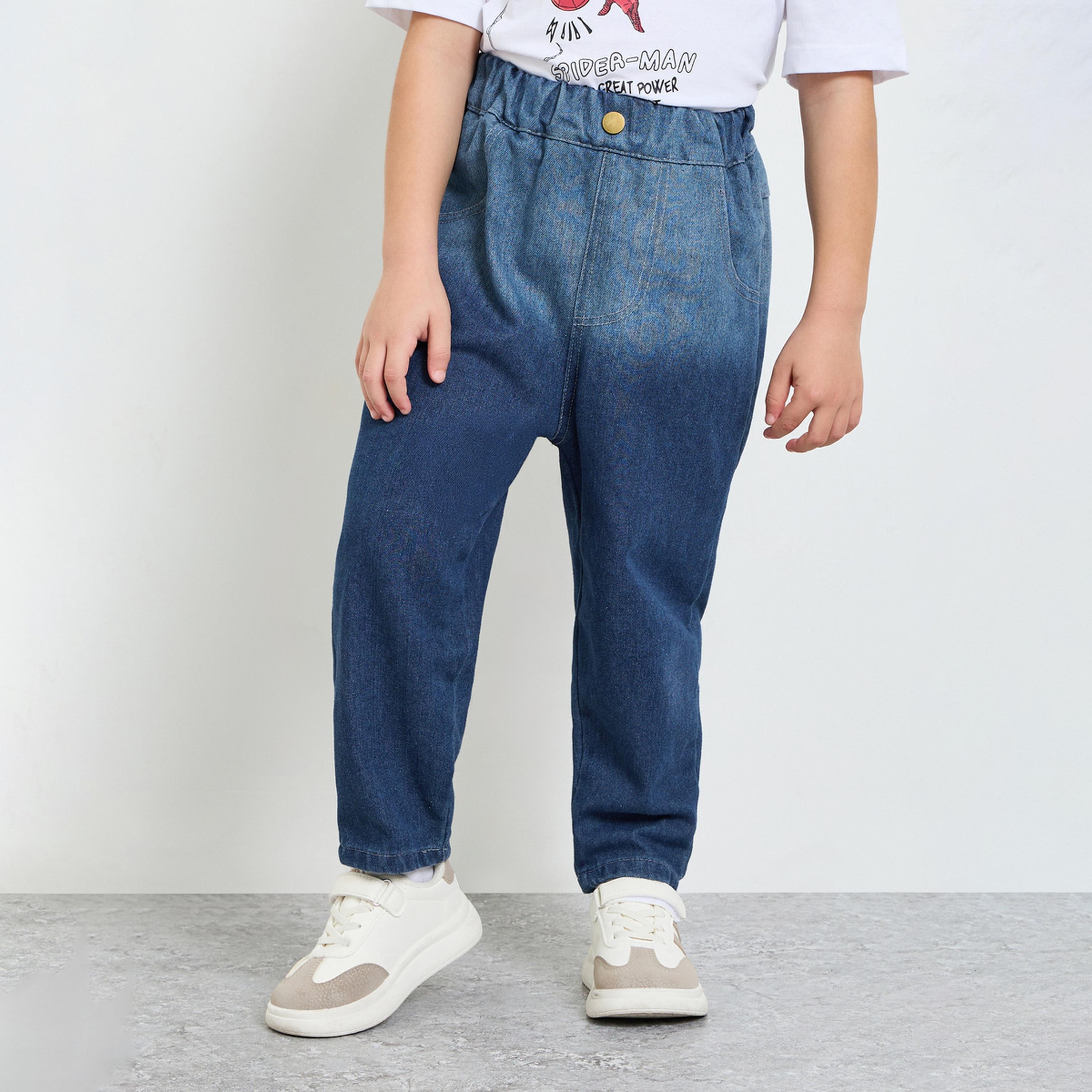 جينز باهت بول أون للبنات-girls-clothing-bottoms-jeansandjeggings-image-1