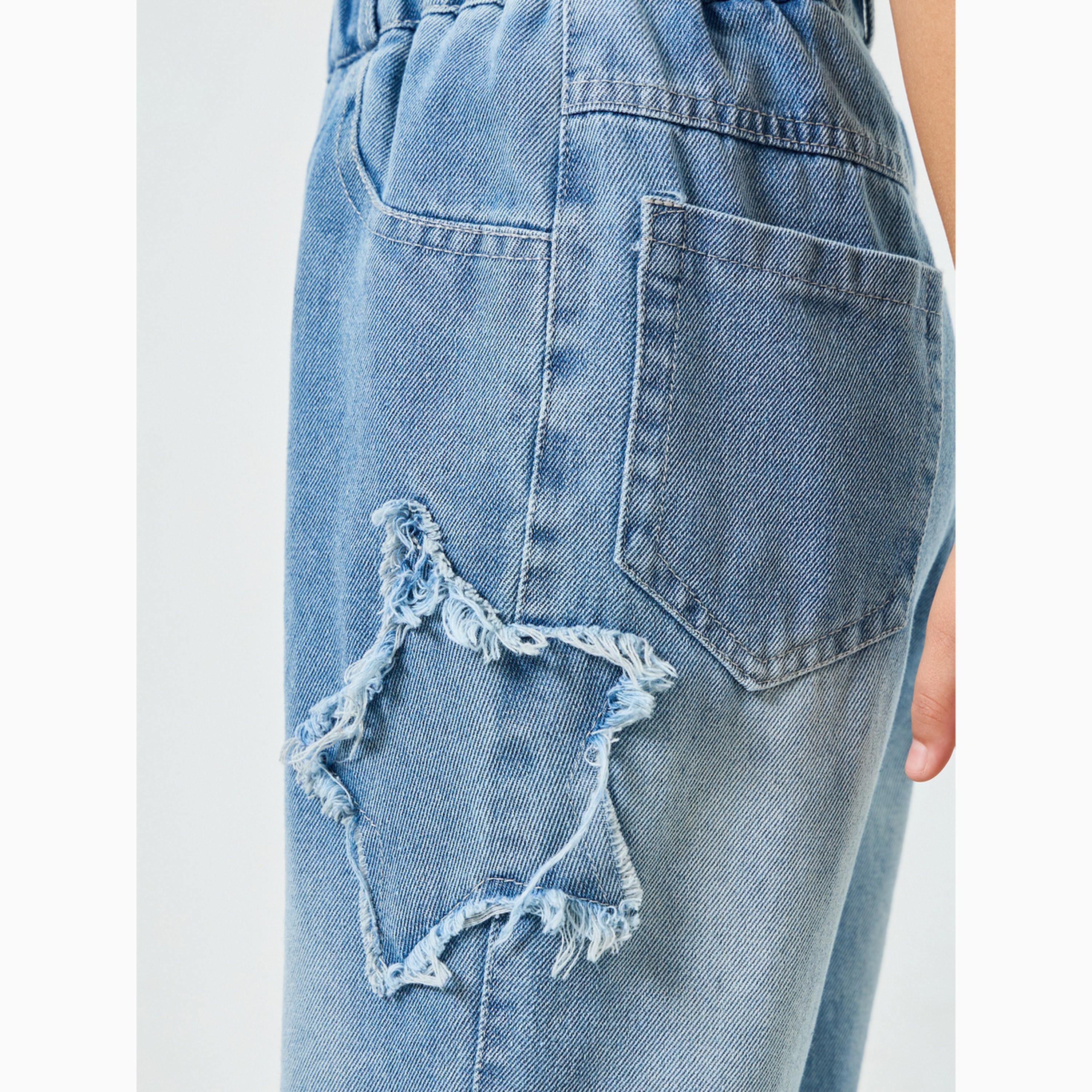 جينز بأرجل واسعة بناتي بتفاصيل نجمة-girls-clothing-bottoms-jeansandjeggings-image-4