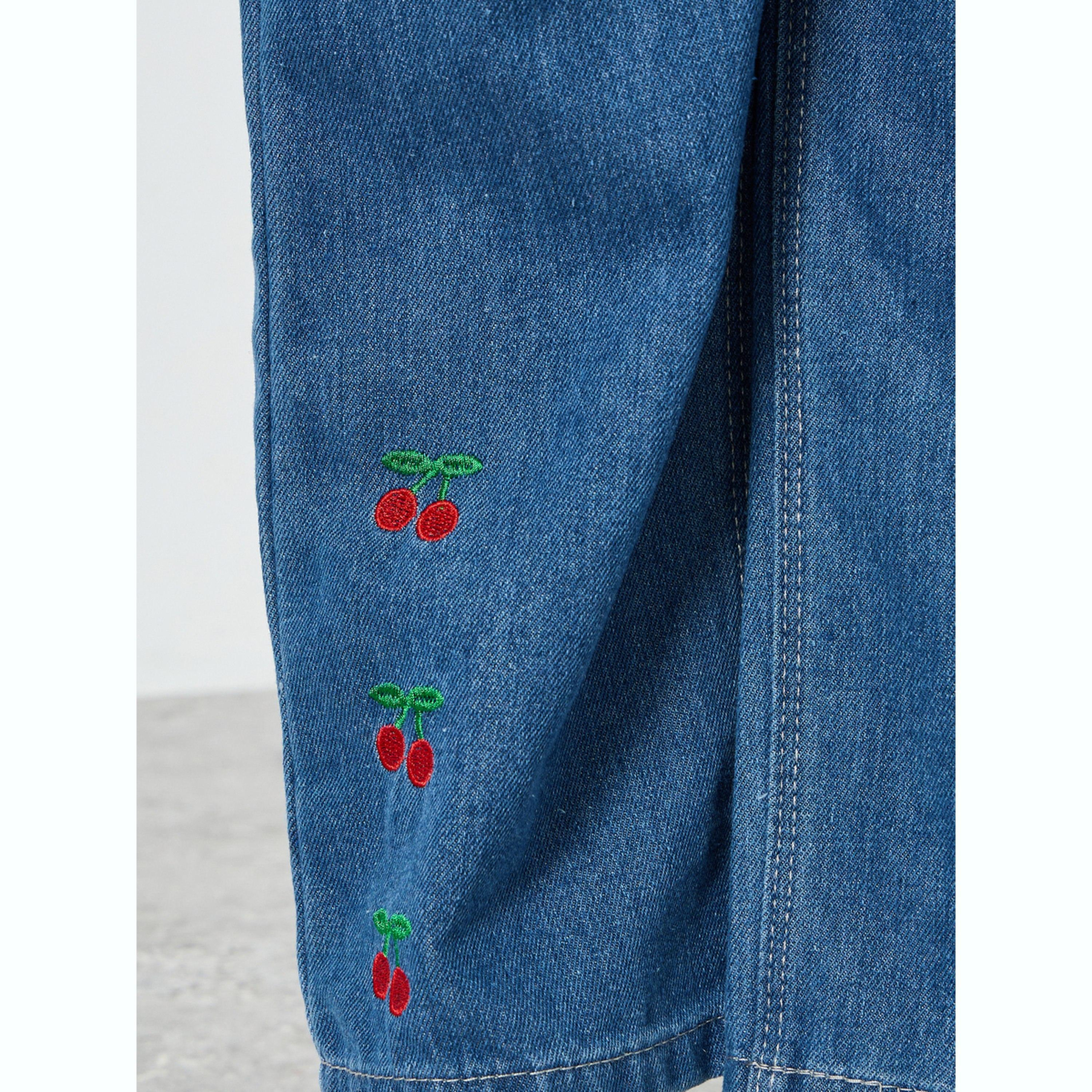 جينز بأرجل واسعة بناتي بتطريز كرز-girls-clothing-bottoms-jeansandjeggings-image-3