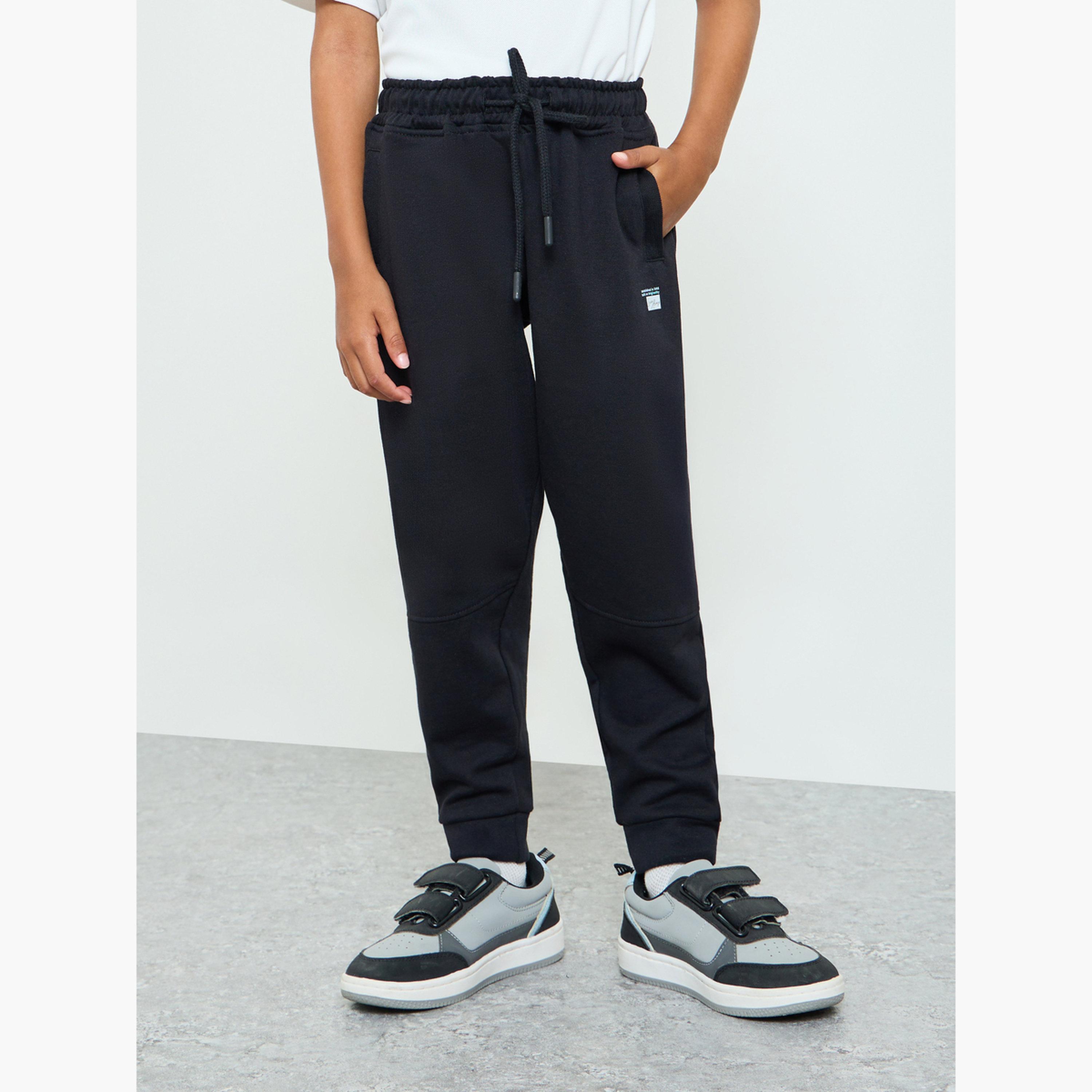 Styli Boys Ribbed Cuff Hem Joggers with Side Pocket-boys-clothing-bottoms-joggersandtrackpants-image-1