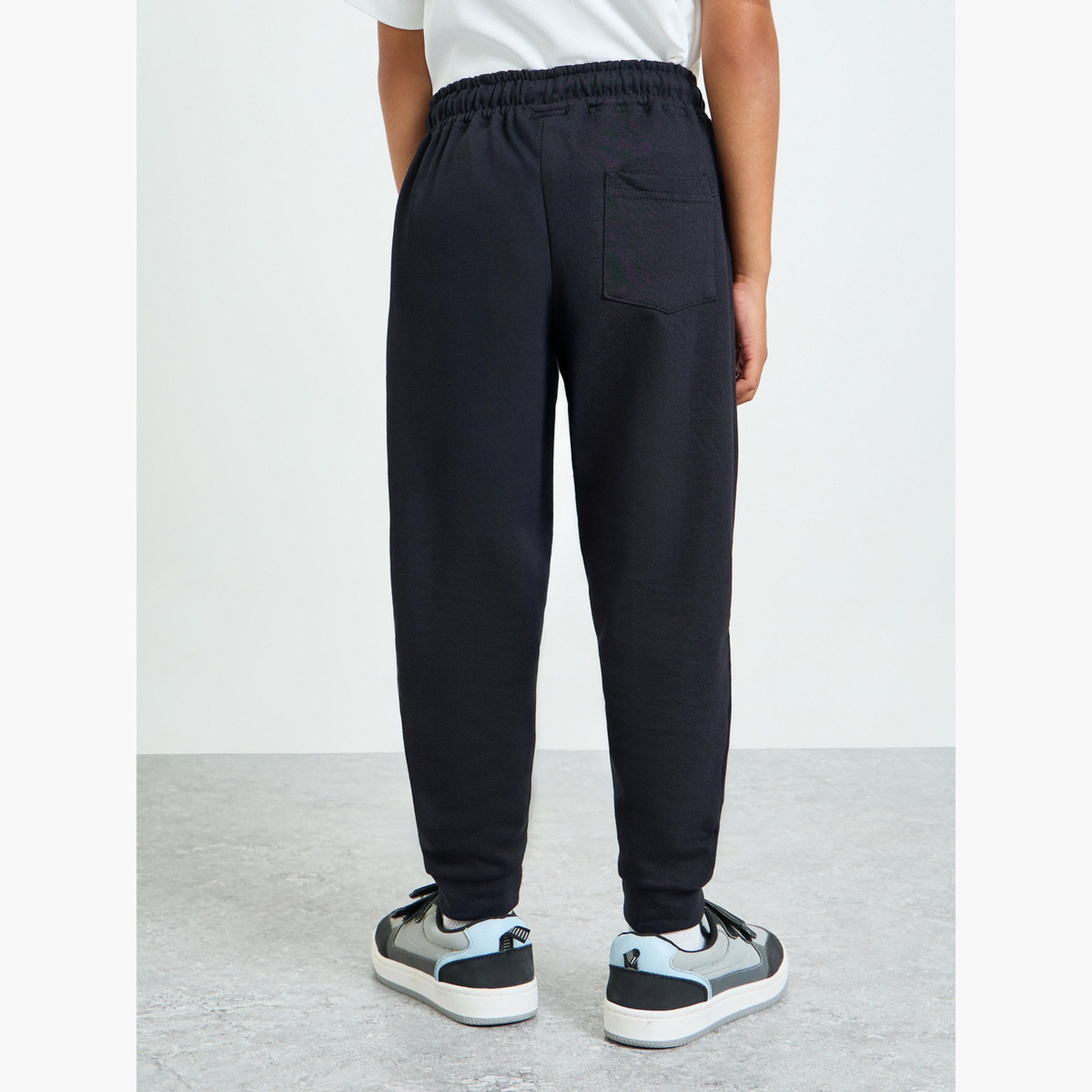 جوغر بحافة وحواف مضلعة مع جيب جانبي-boys-clothing-bottoms-joggersandtrackpants-image-4