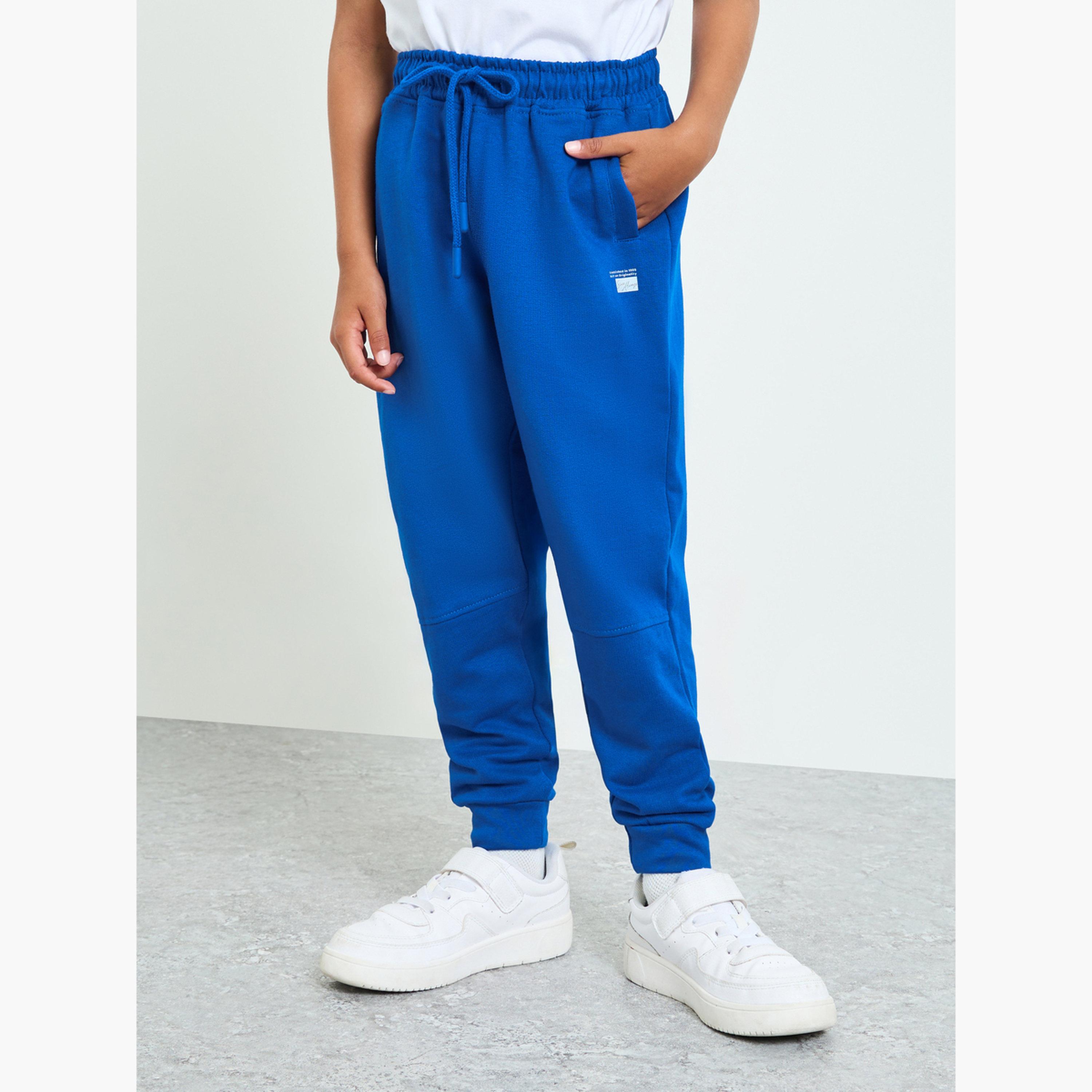 Styli Boys Ribbed Cuff Hem Joggers with Side Pocket-boys-clothing-bottoms-joggersandtrackpants-image-1
