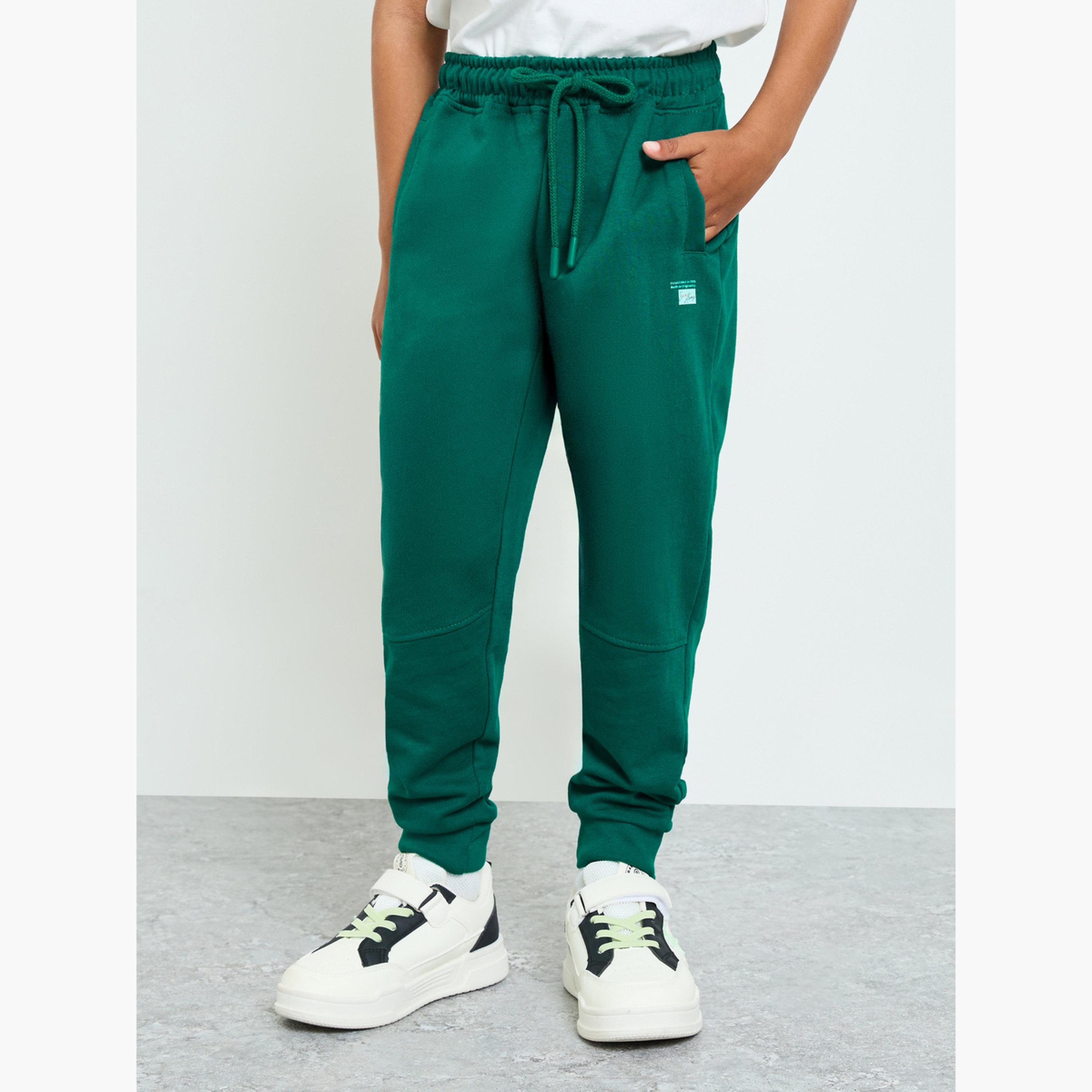Styli Boys Ribbed Cuff Hem Joggers with Side Pocket-boys-clothing-bottoms-joggersandtrackpants-image-1