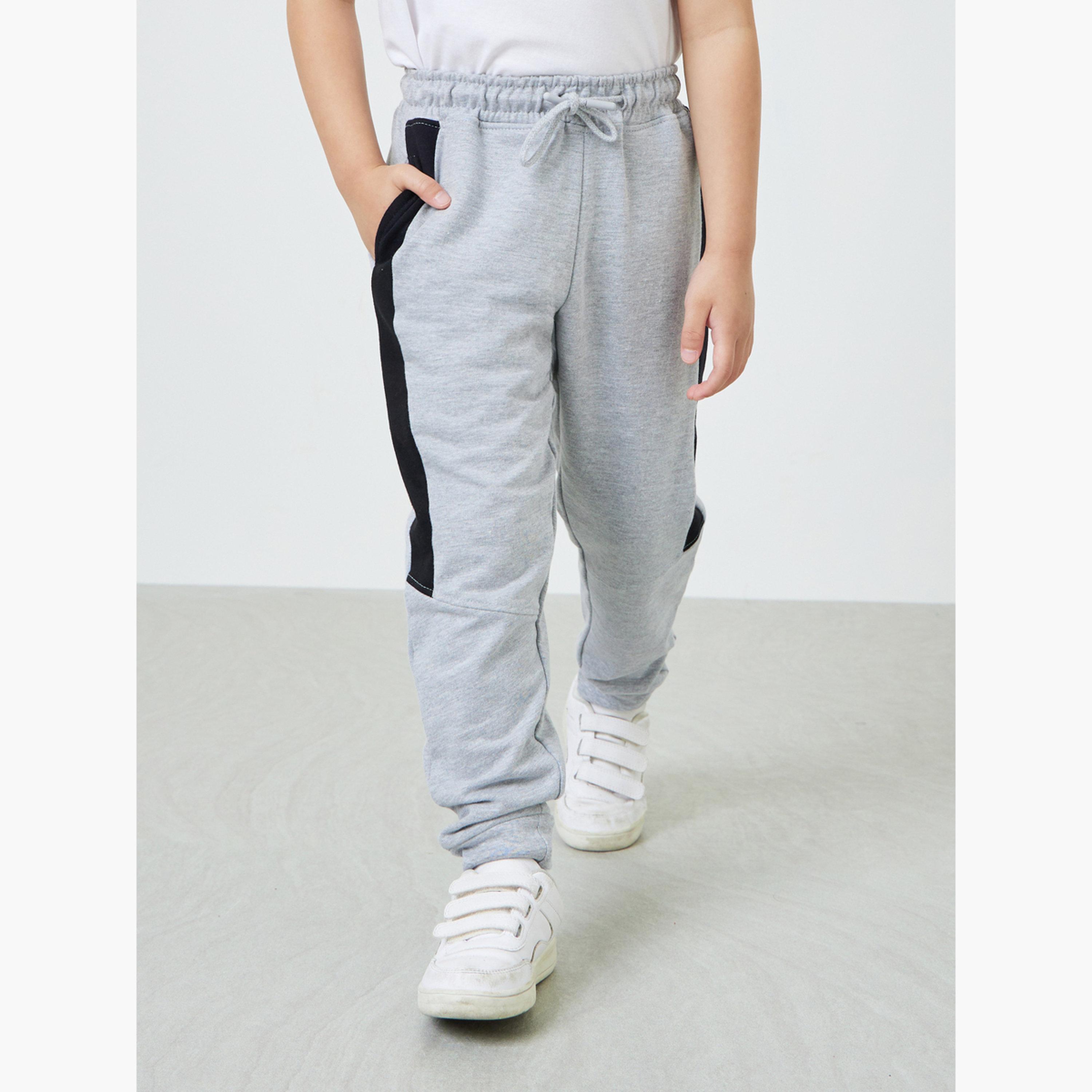 Styli Boys Contrast Side Panel Cuffed Joggers-boys-clothing-bottoms-joggersandtrackpants-image-1