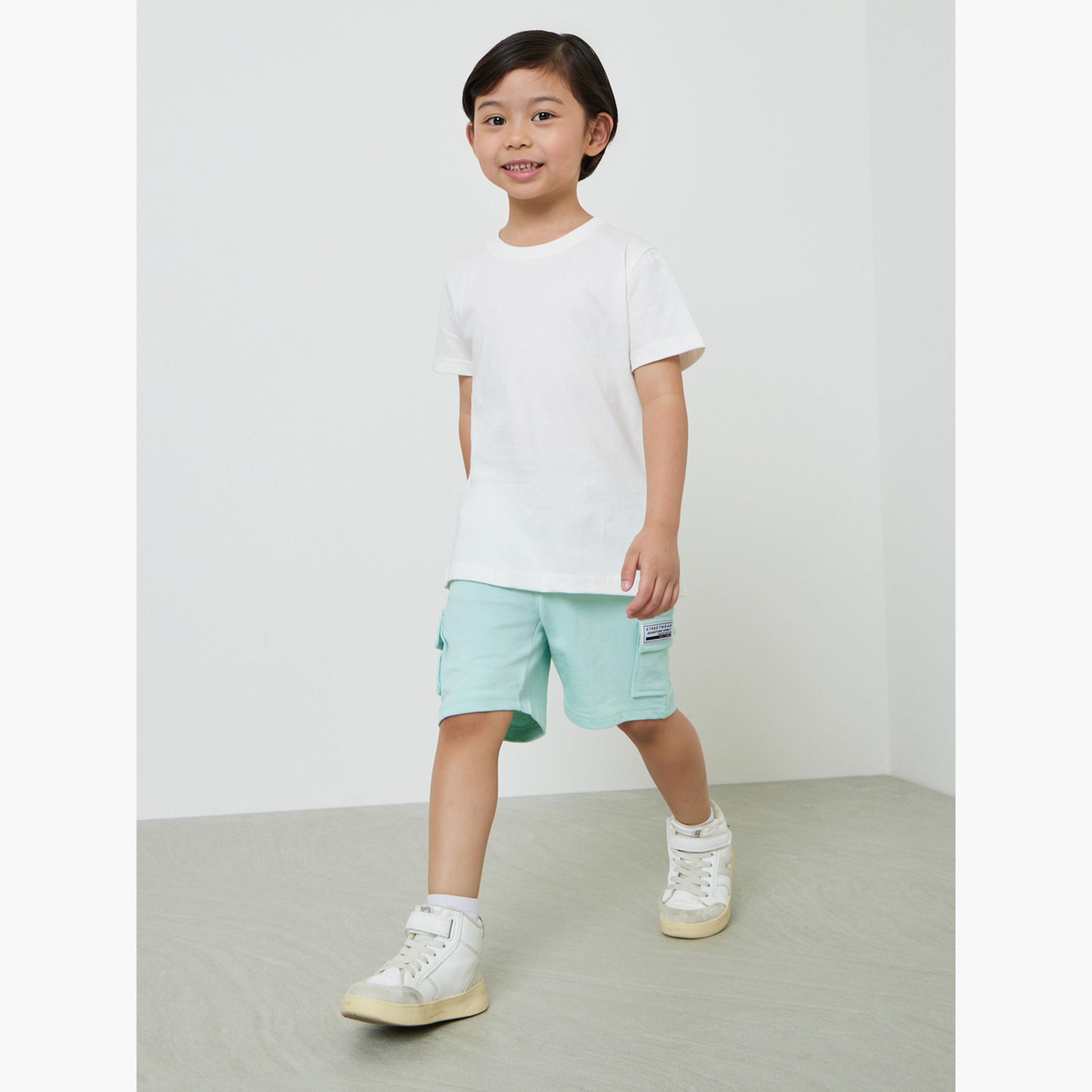 Styli Kids Green Shorts with Drawstring-boys-clothing-bottoms-shorts-image-2