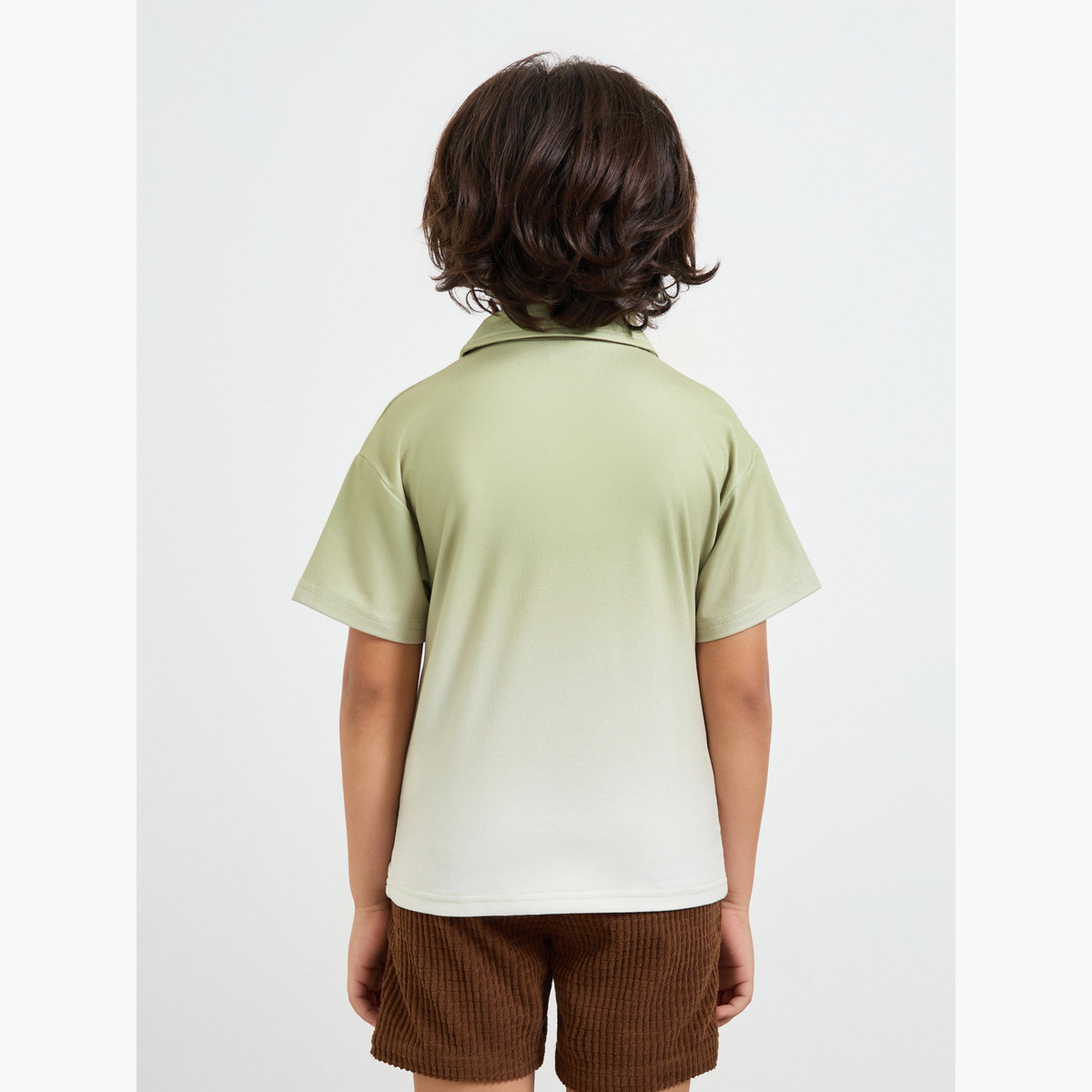 Styli Boys Dip Dye Polo T-Shirt with Placement Emrboidery-boys-clothing-tshirtsandpolos-image-3