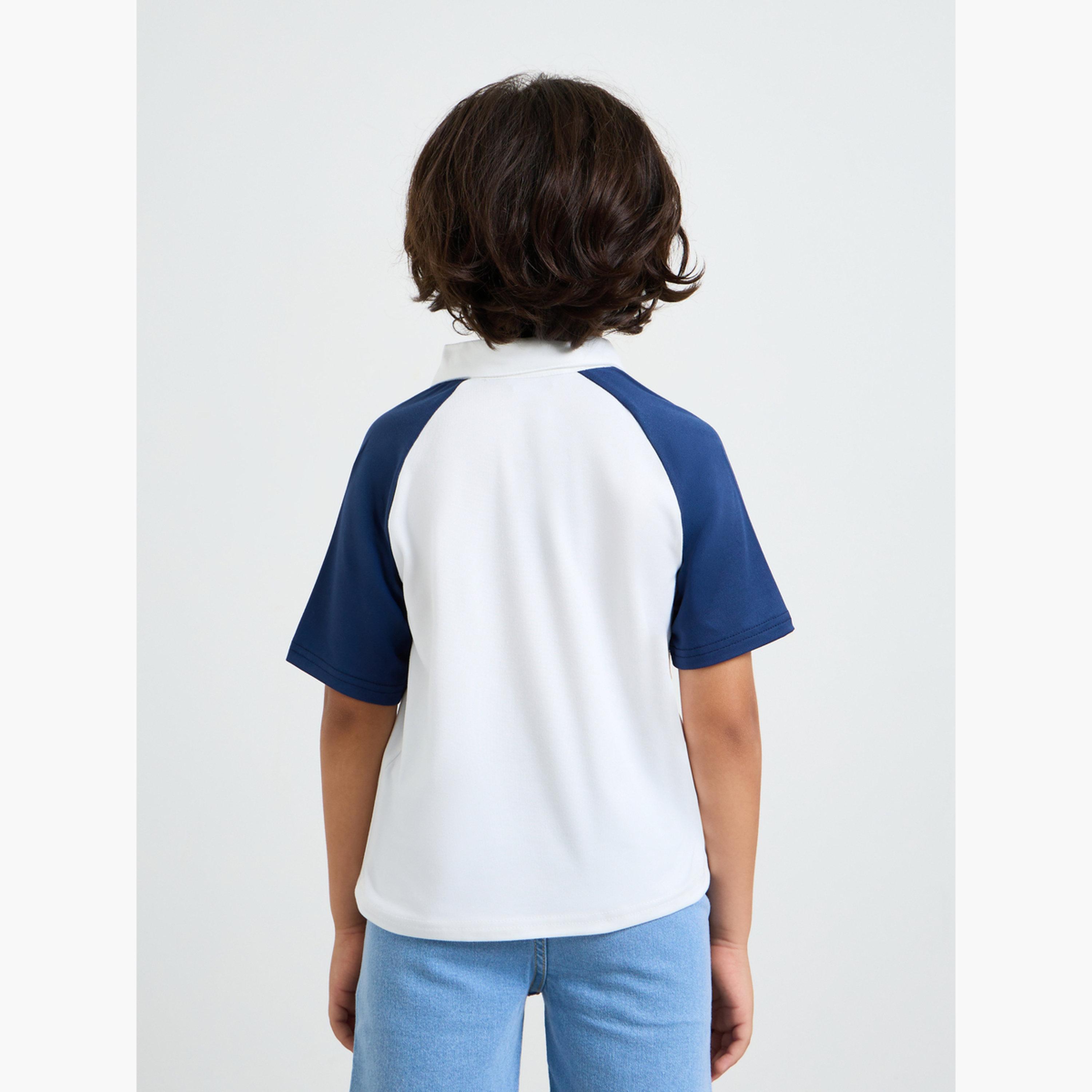 Styli Boys Text Print Raglan Sleeve Polo T-Shirt-boys-clothing-tshirtsandpolos-image-4