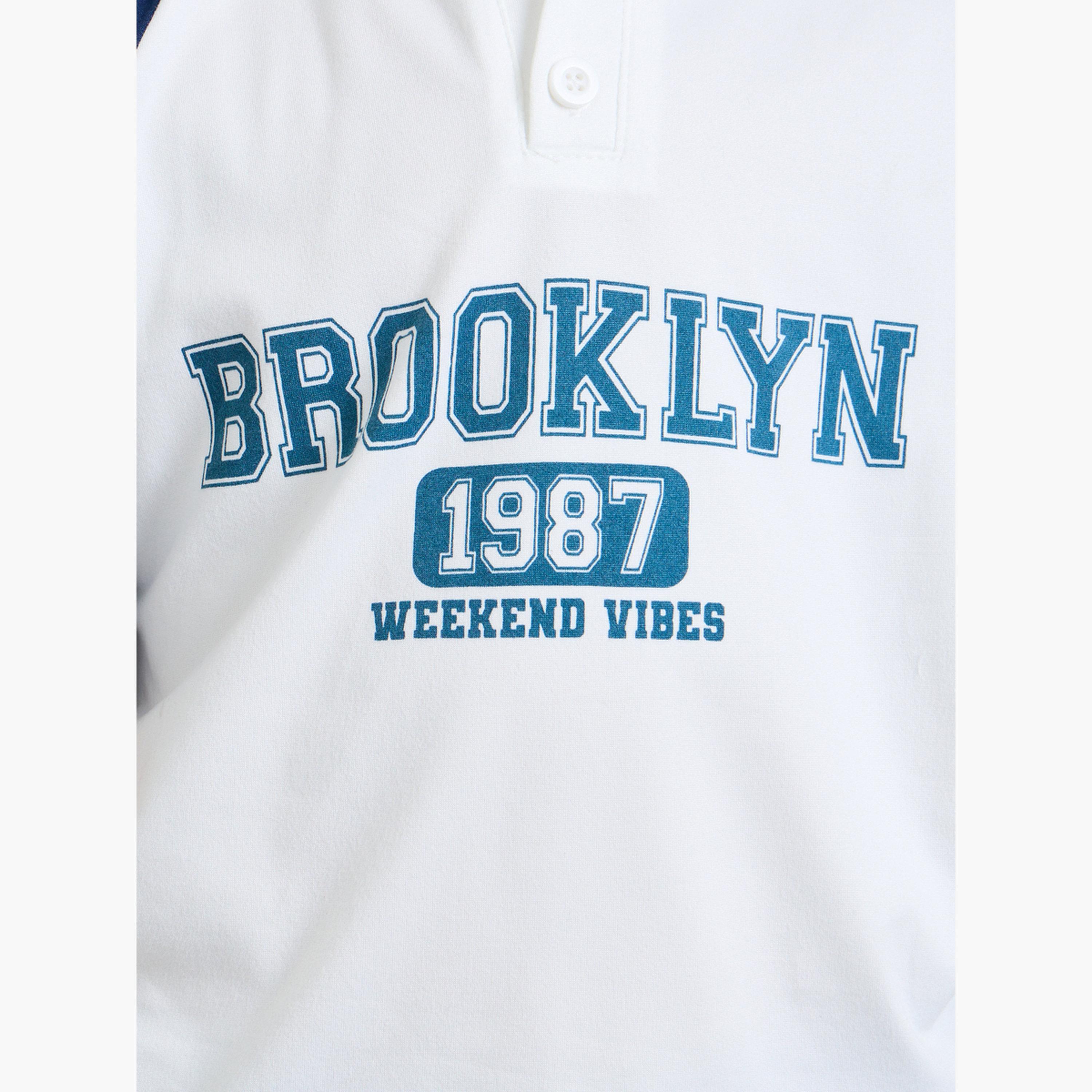 Styli Boys Text Print Raglan Sleeve Polo T-Shirt-boys-clothing-tshirtsandpolos-image-5