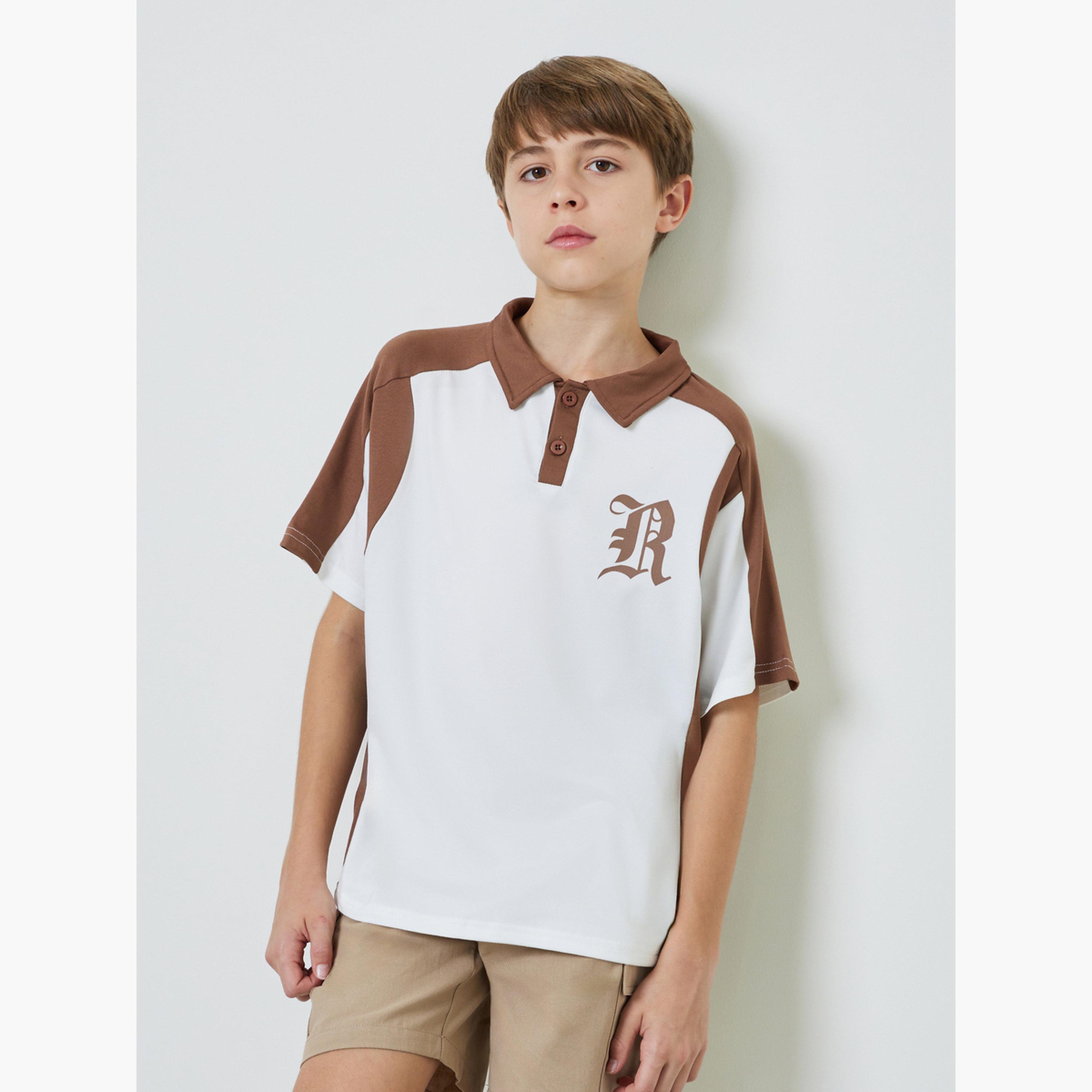 Styli Teen Boys Color Block Printed Polo T-Shirt-boys-clothing-tshirtsandpolos-image-1