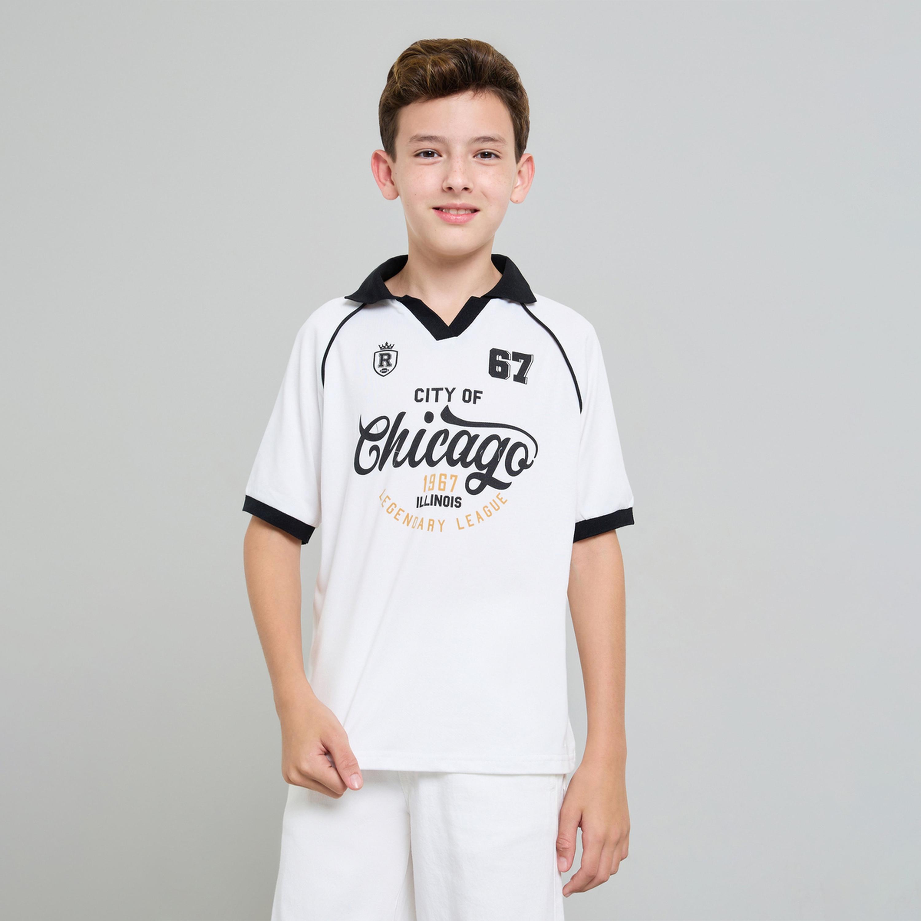 Styli Boys Text Print Raglan Sleeve Polo T-Shirt-sports-boys-clothing-tops-image-1