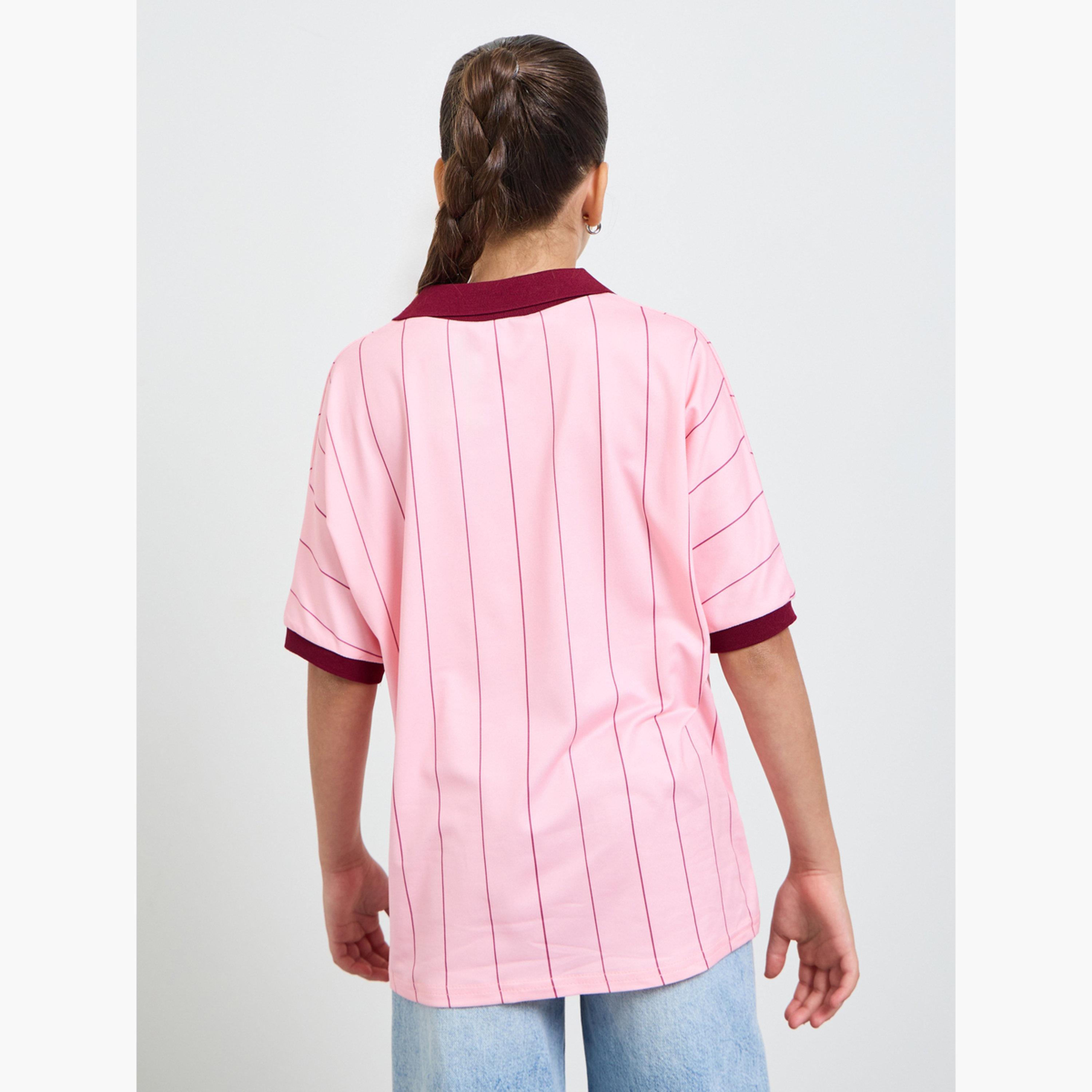 Styli Teen Girls Stripes Printed Polo T-Shirt-sports-girls-clothing-tops-image-3
