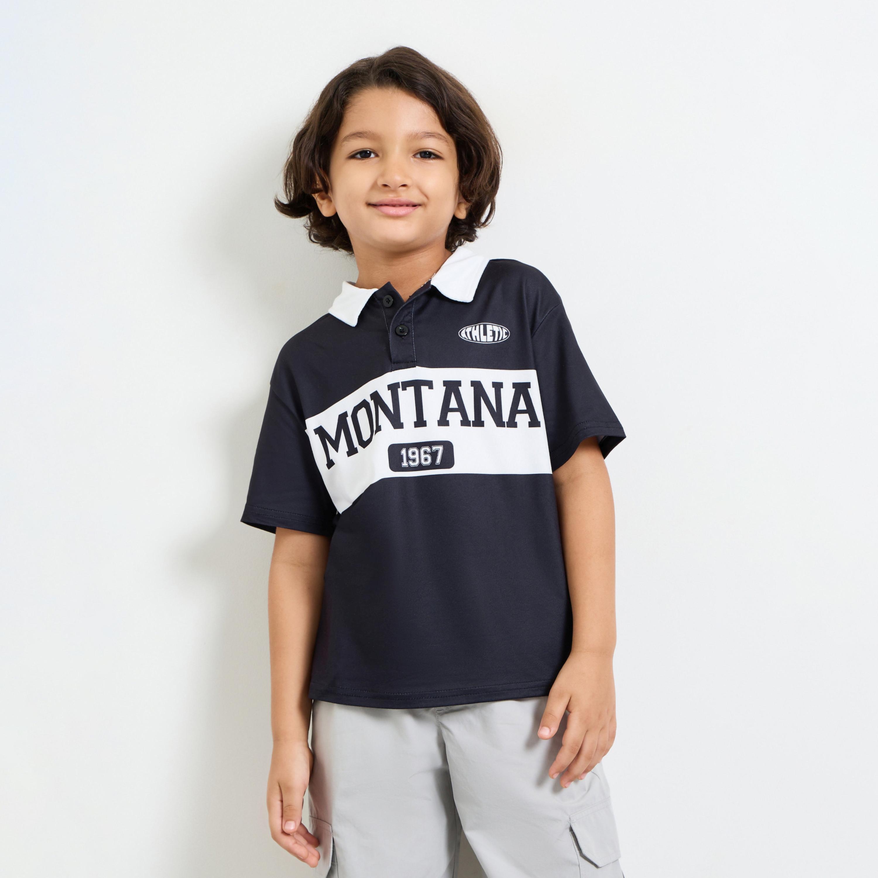 Styli Boys Oversized Text Printed Polo T-Shirt-boys-clothing-tshirtsandpolos-image-1